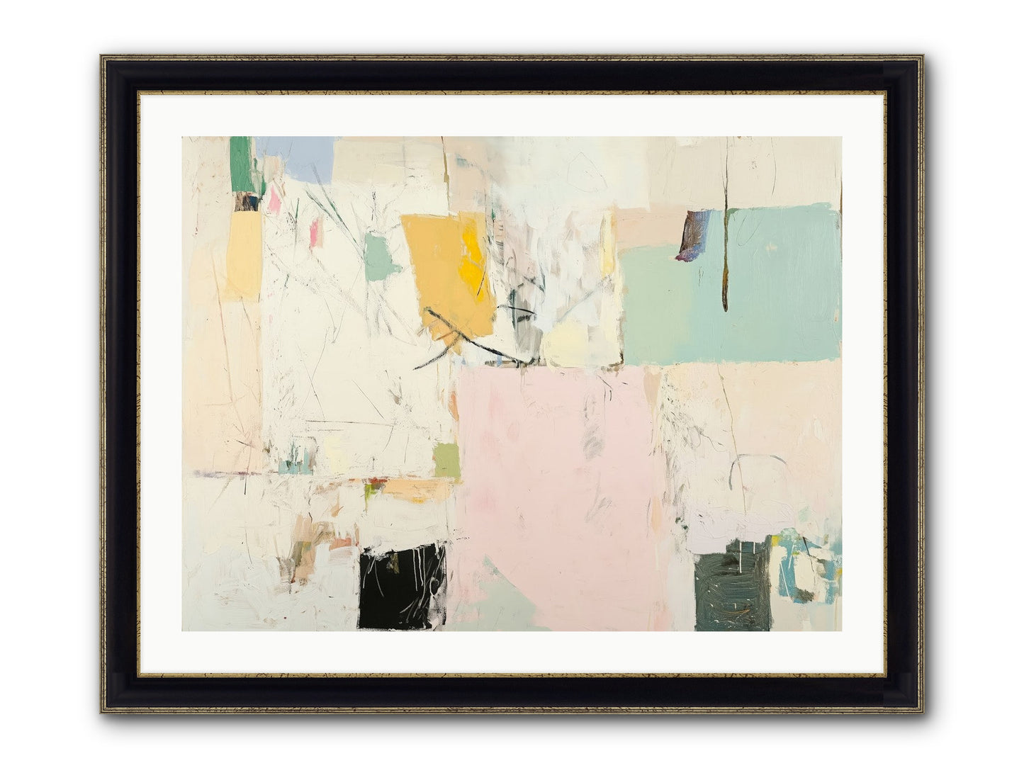 Rivendell Framed Print - Black & Gold 32x24