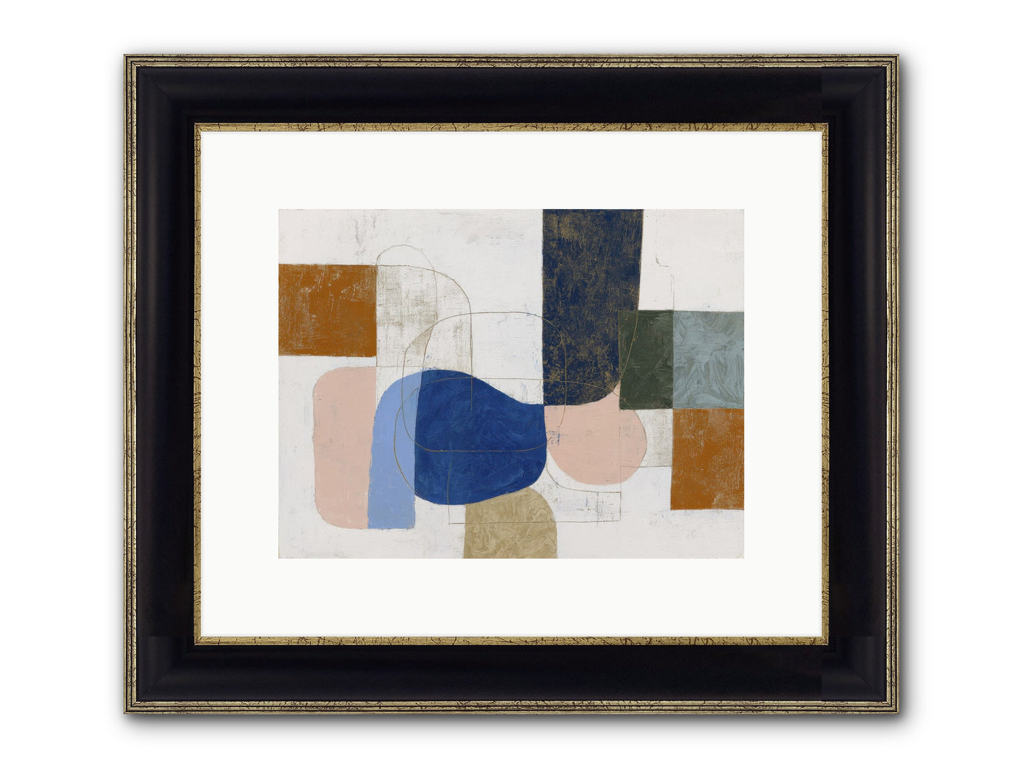 Rivenhall Moor Framed Print - Black & Gold 12x9