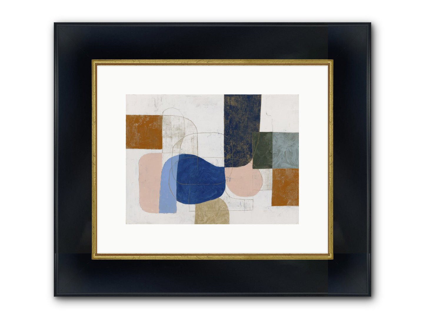 Rivenhall Moor Framed Print - Wide Black w/Gold 12x9