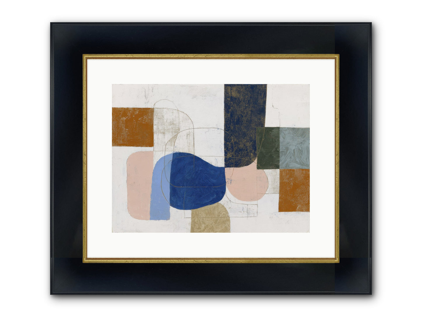 Rivenhall Moor Framed Print - Wide Black w/Gold 16x12