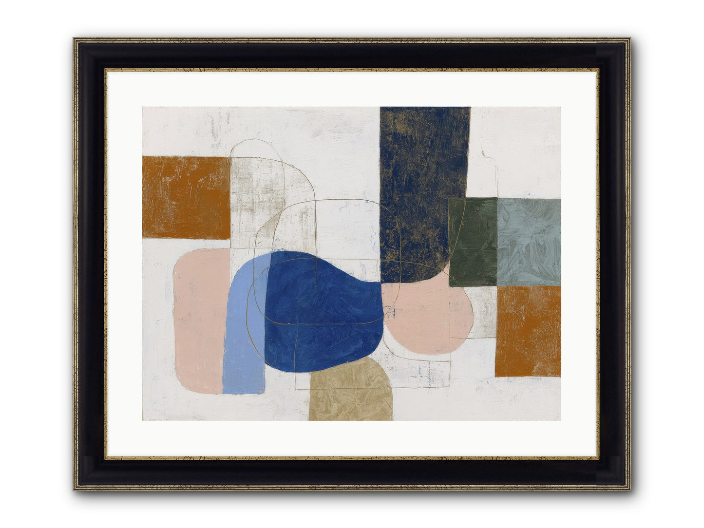 Rivenhall Moor Framed Print - Black & Gold 24x18