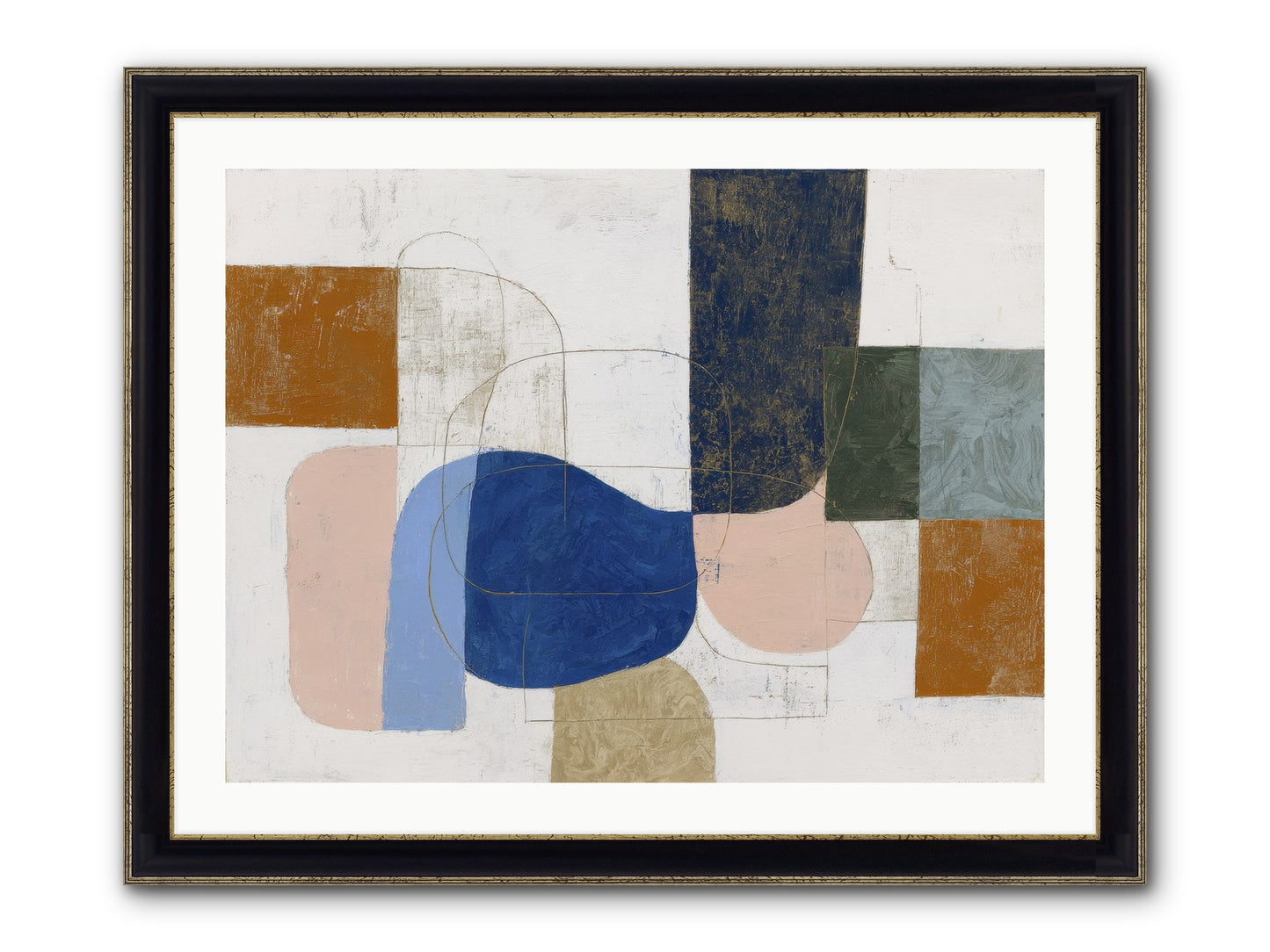 Rivenhall Moor Framed Print - Black & Gold 32x24