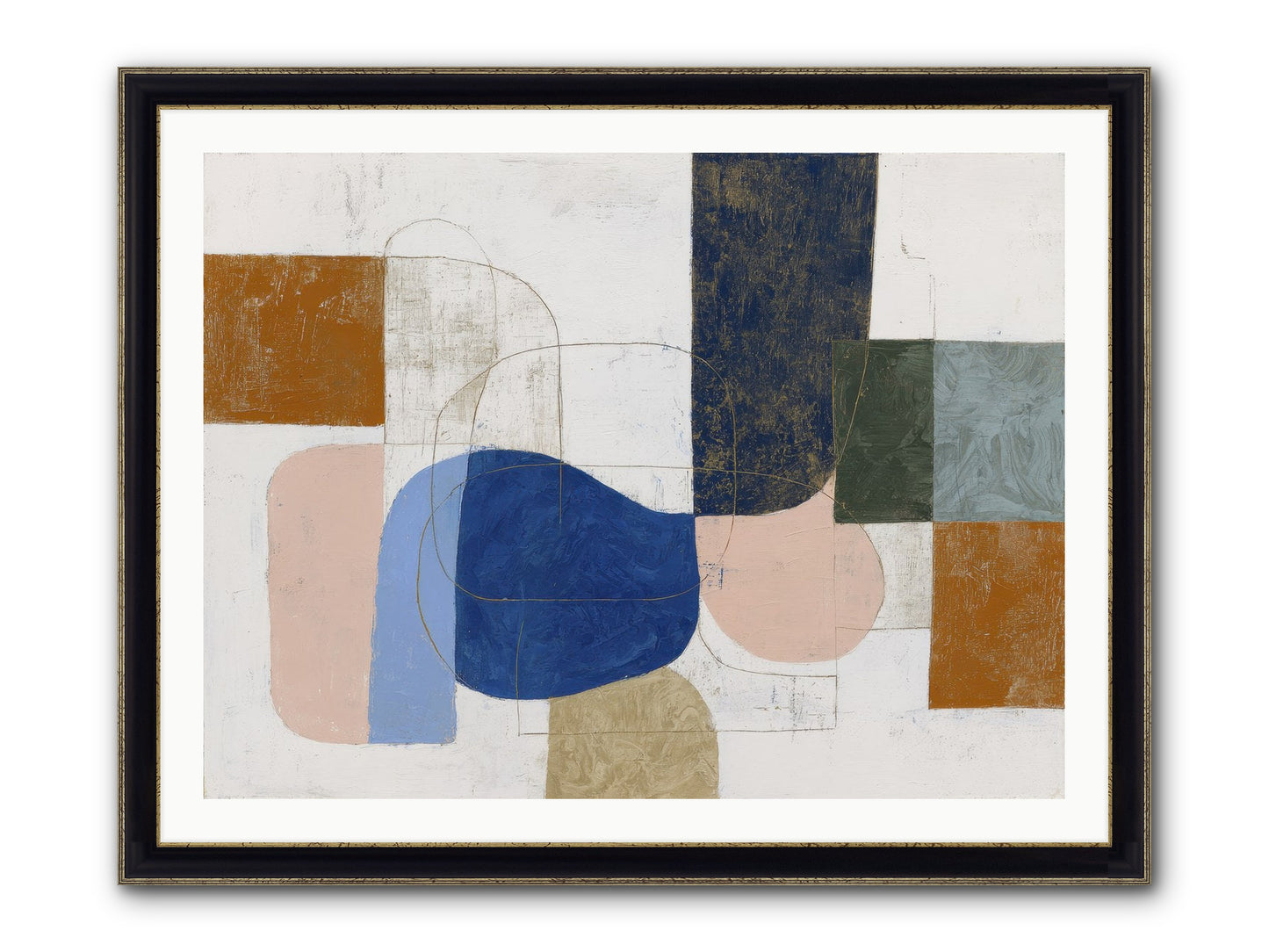 Rivenhall Moor Framed Print - Black & Gold 40x30