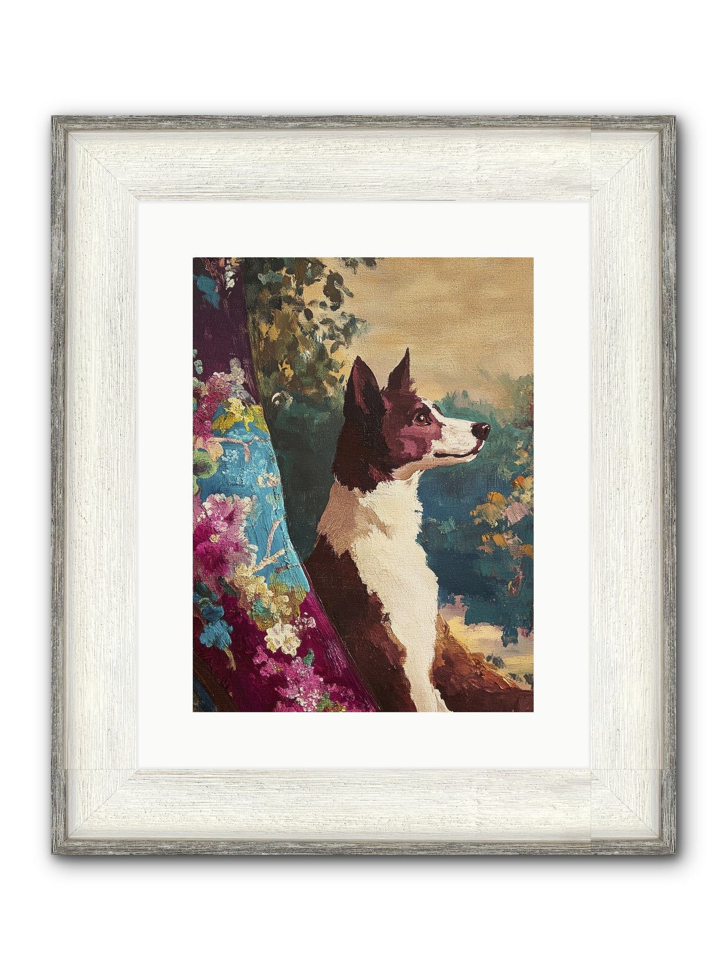 River Framed Print - Driftwood White 12x16