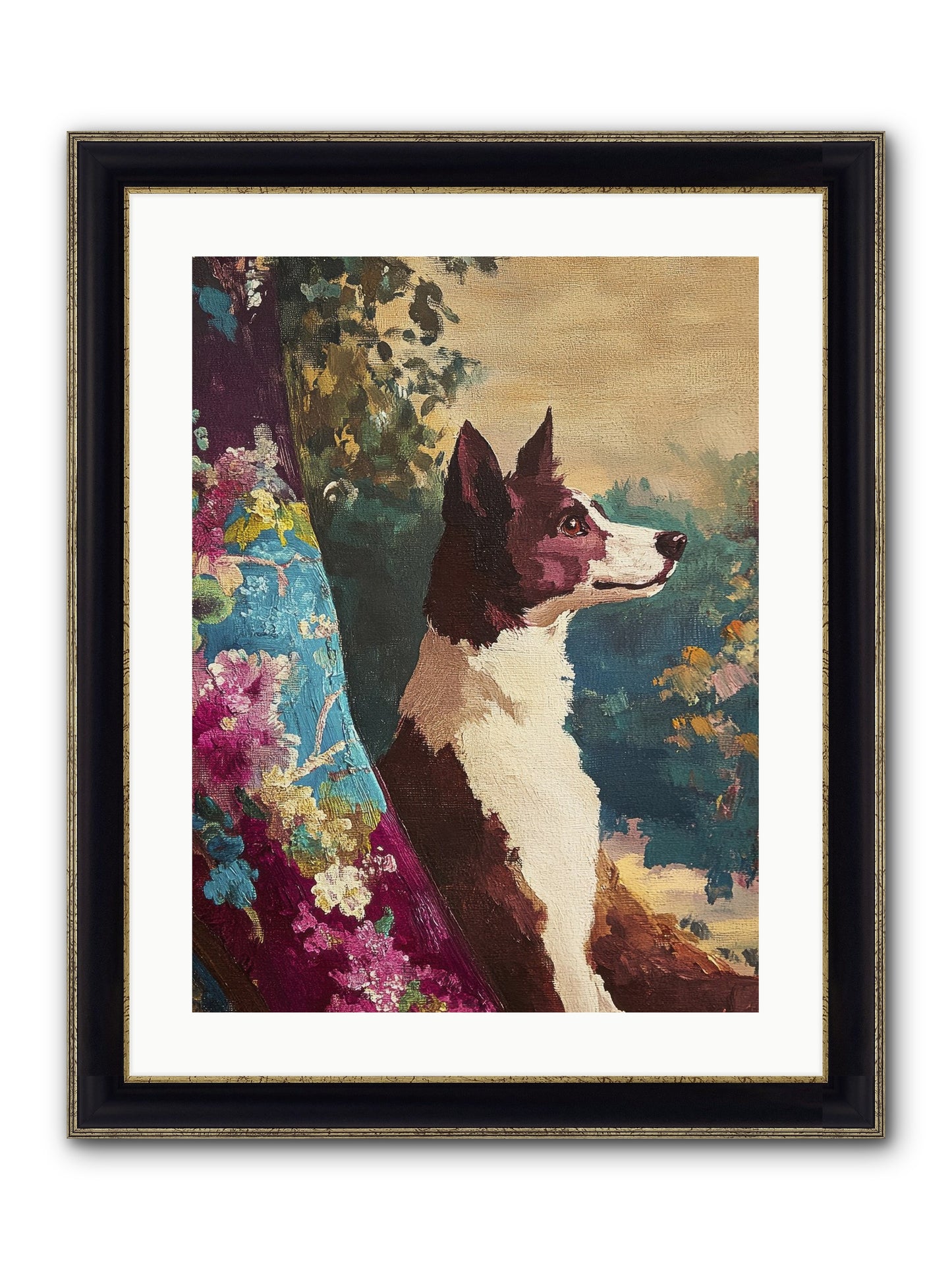 River Framed Print - Black & Gold 18x24