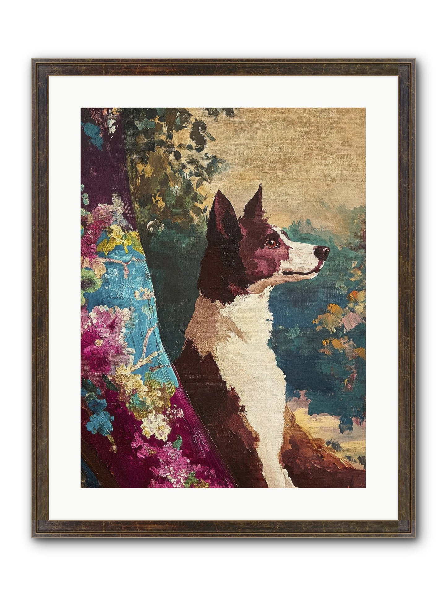 River Framed Print - Slimwoods Black/Gold 18x24