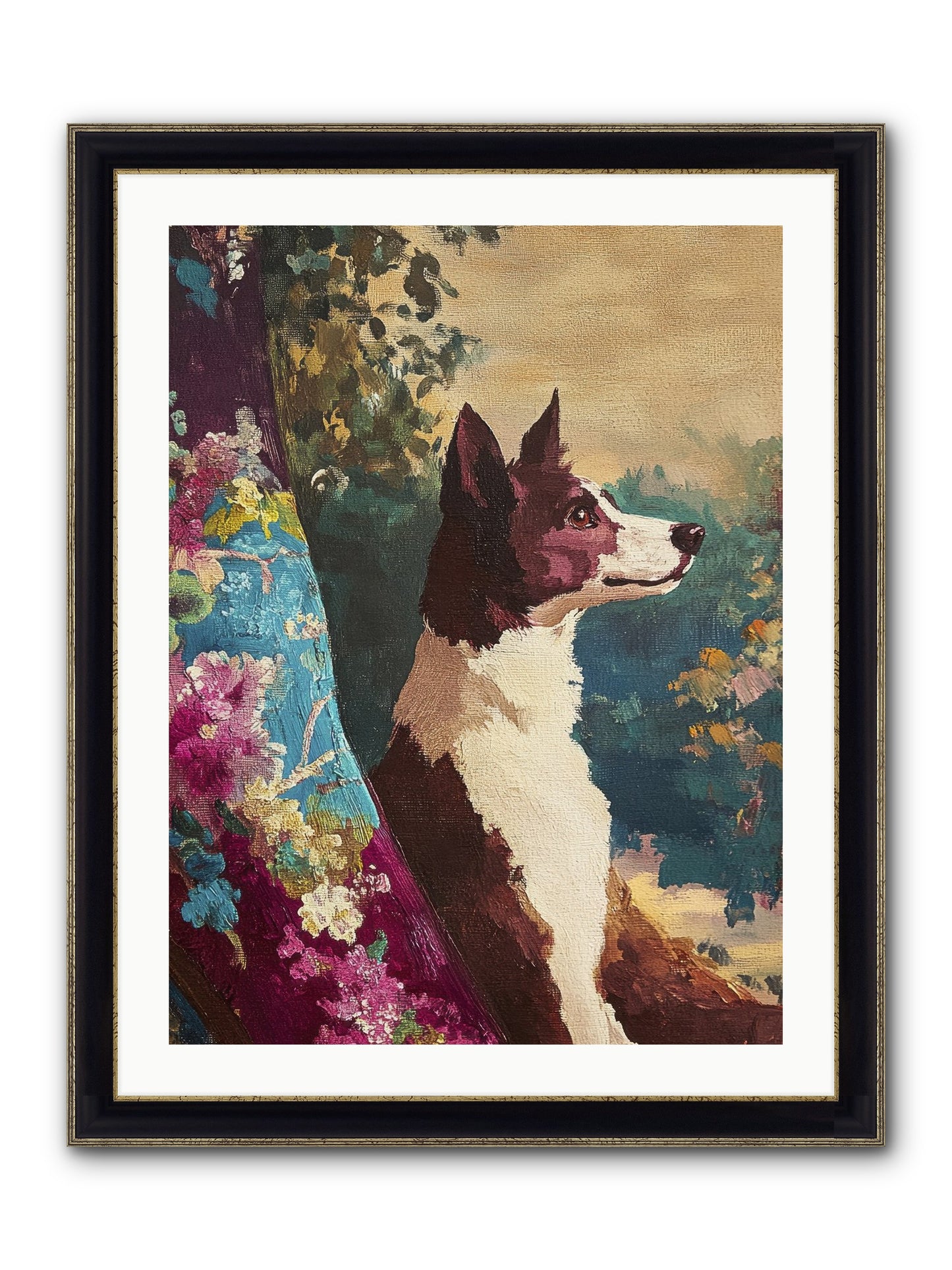 River Framed Print - Black & Gold 24x32