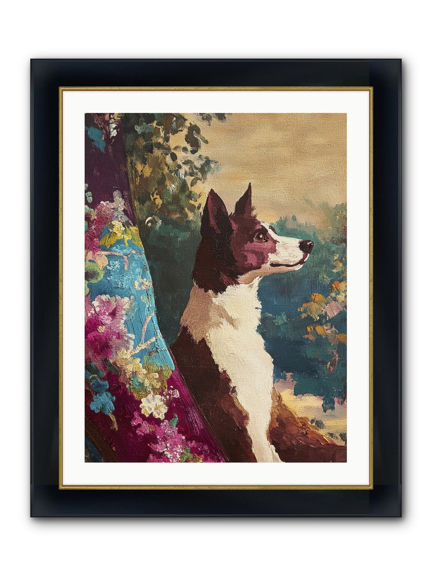 River Framed Print - Wide Black w/Gold 24x32