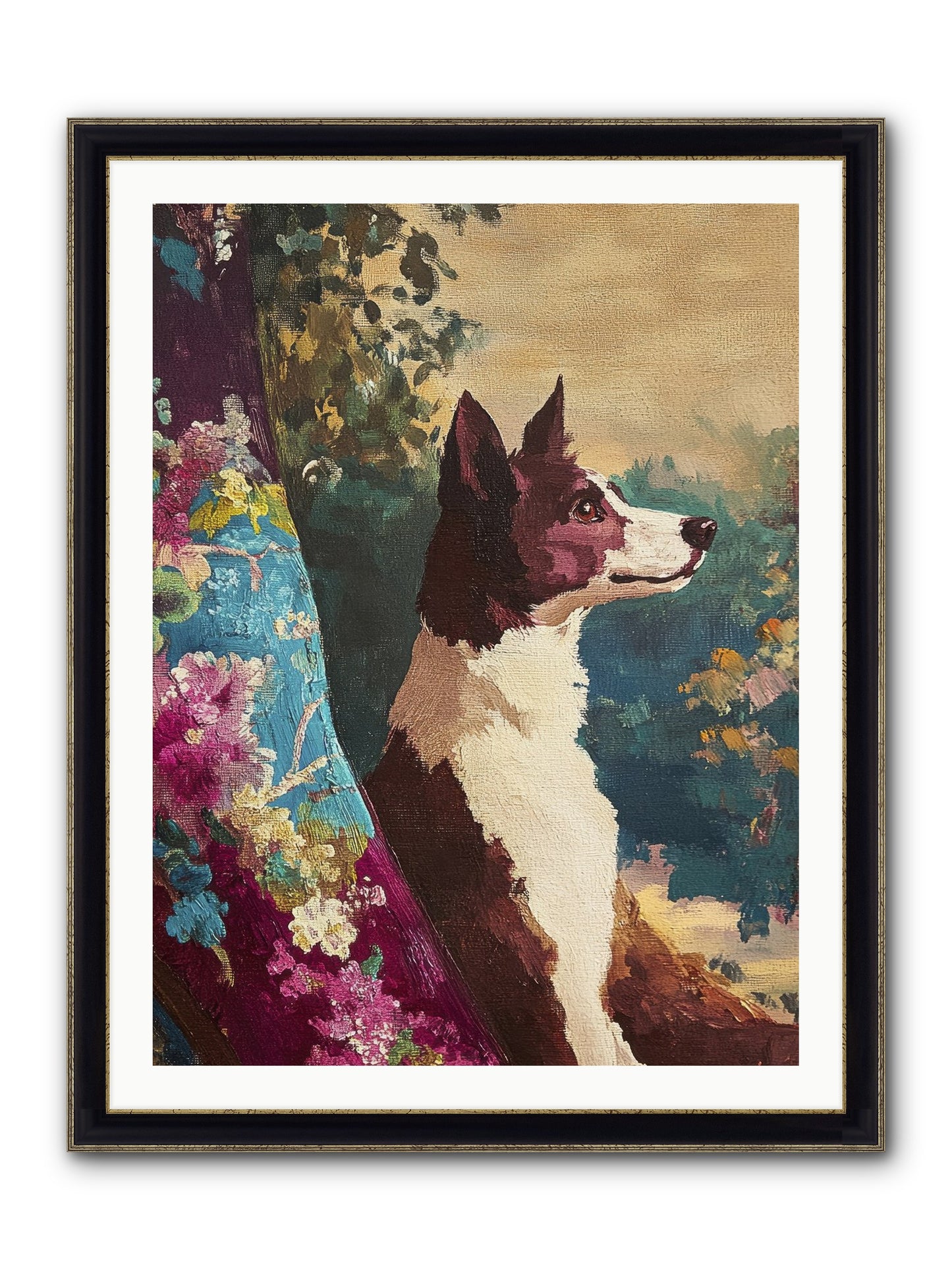 River Framed Print - Black & Gold 30x40