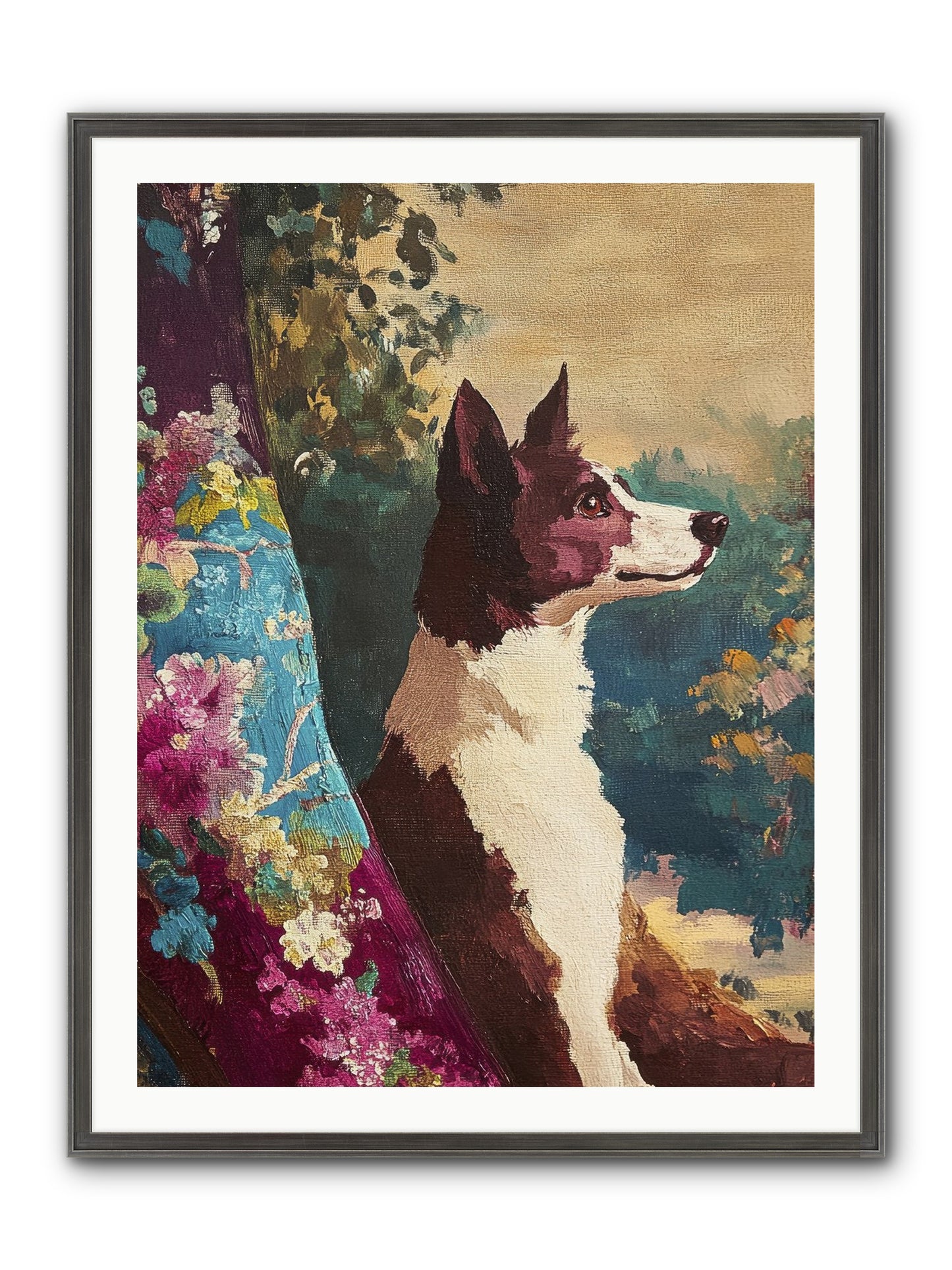 River Framed Print - Slimwoods Black/Silver 30x40