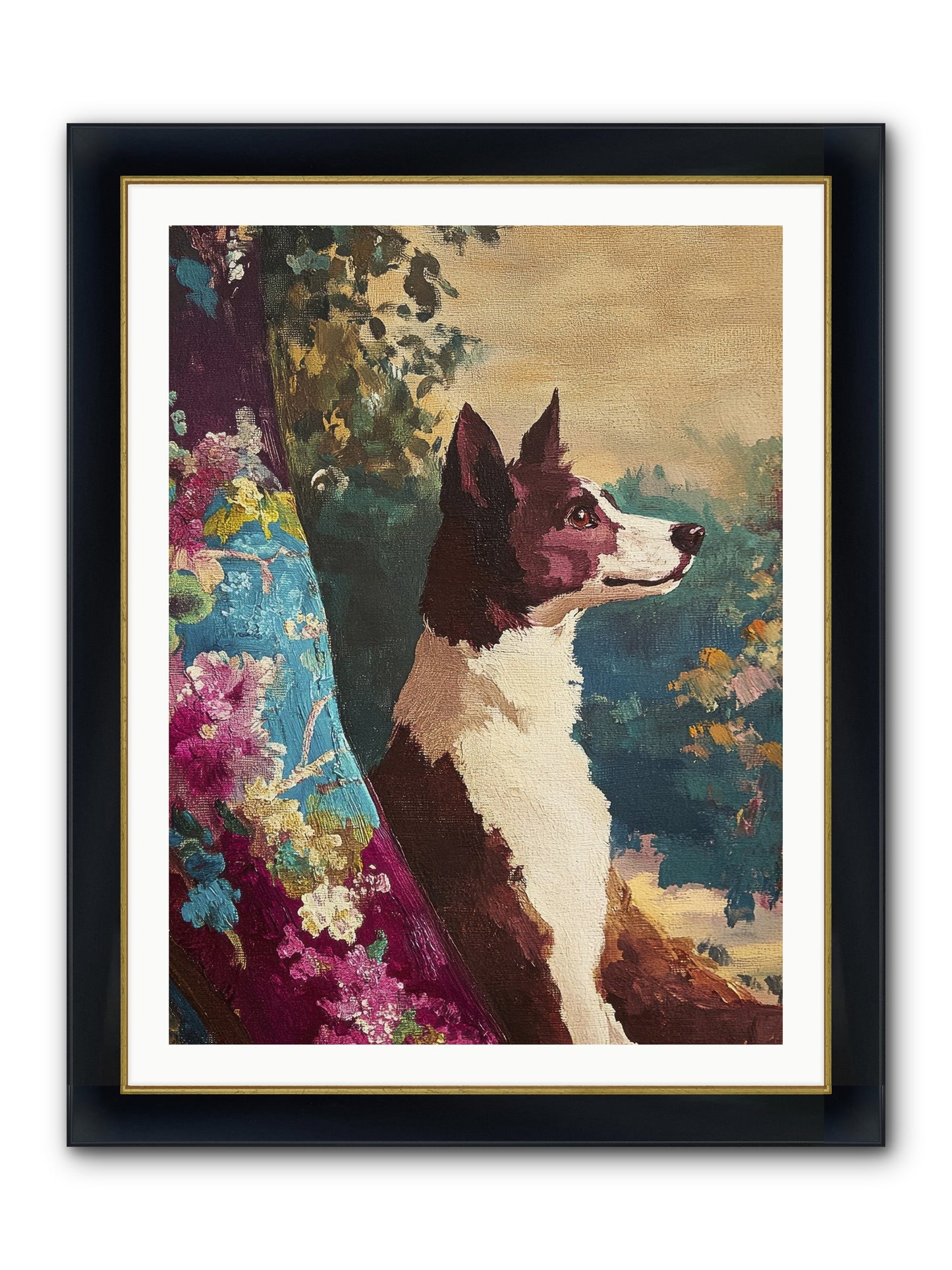 River Framed Print - Wide Black w/Gold 30x40