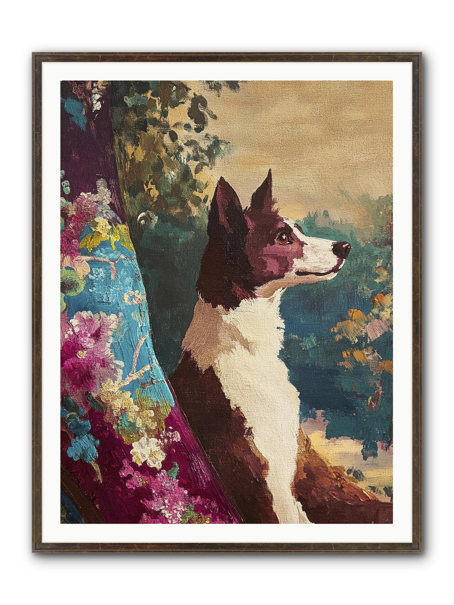 River Framed Print - Slimwoods Black/Gold 36x48