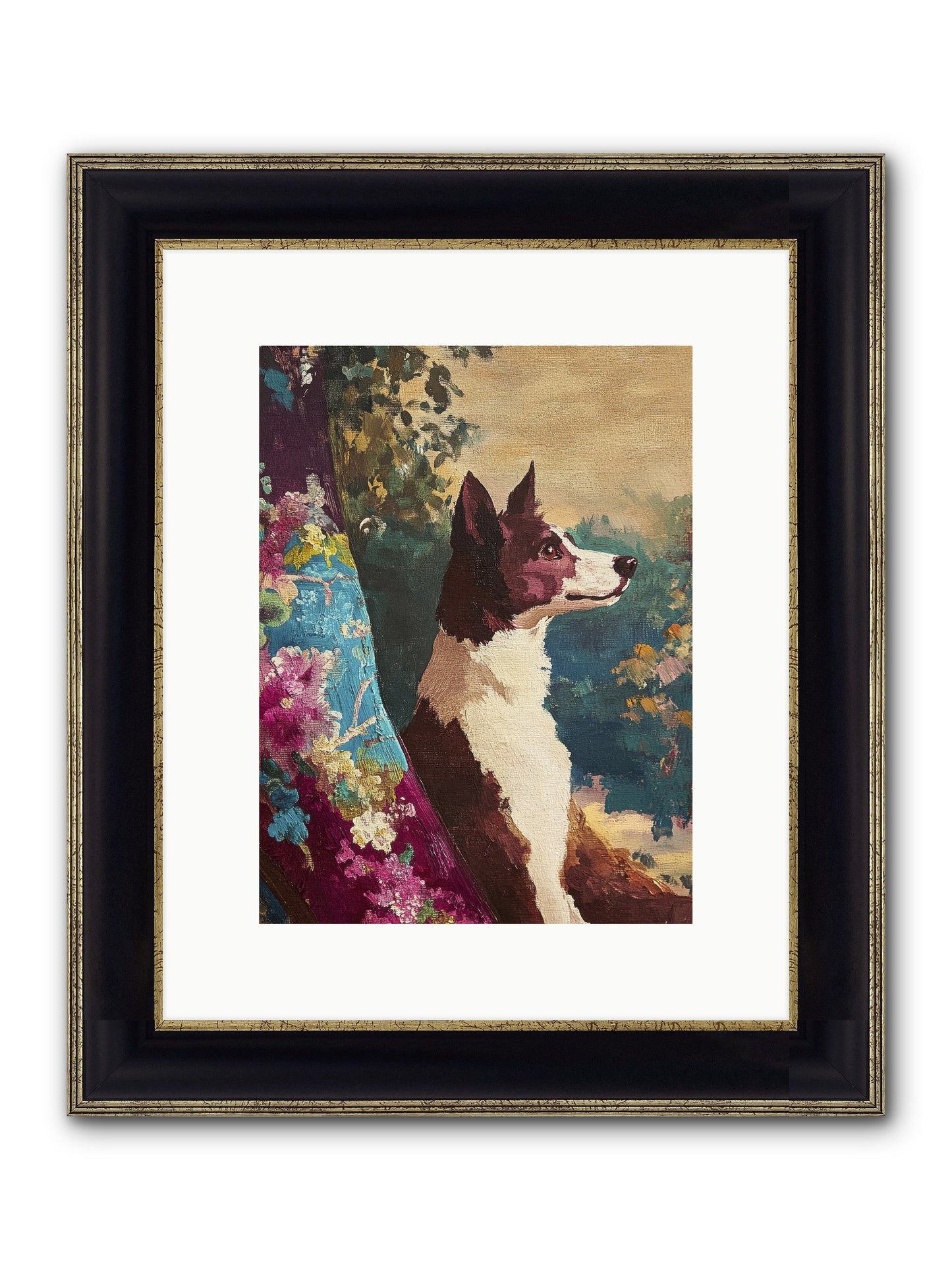 River Framed Print - Black & Gold 9x12