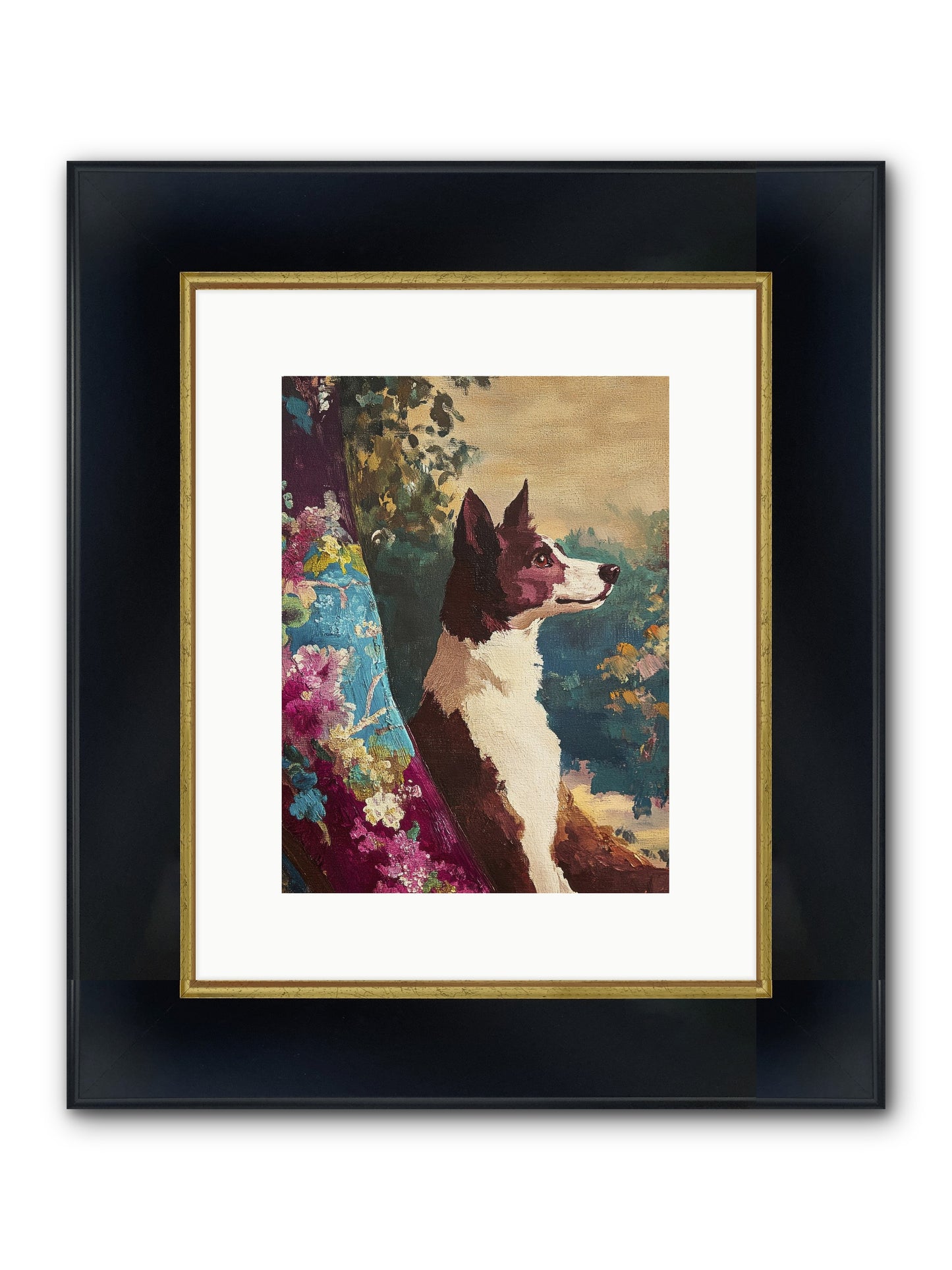 River Framed Print - Wide Black w/Gold 9x12