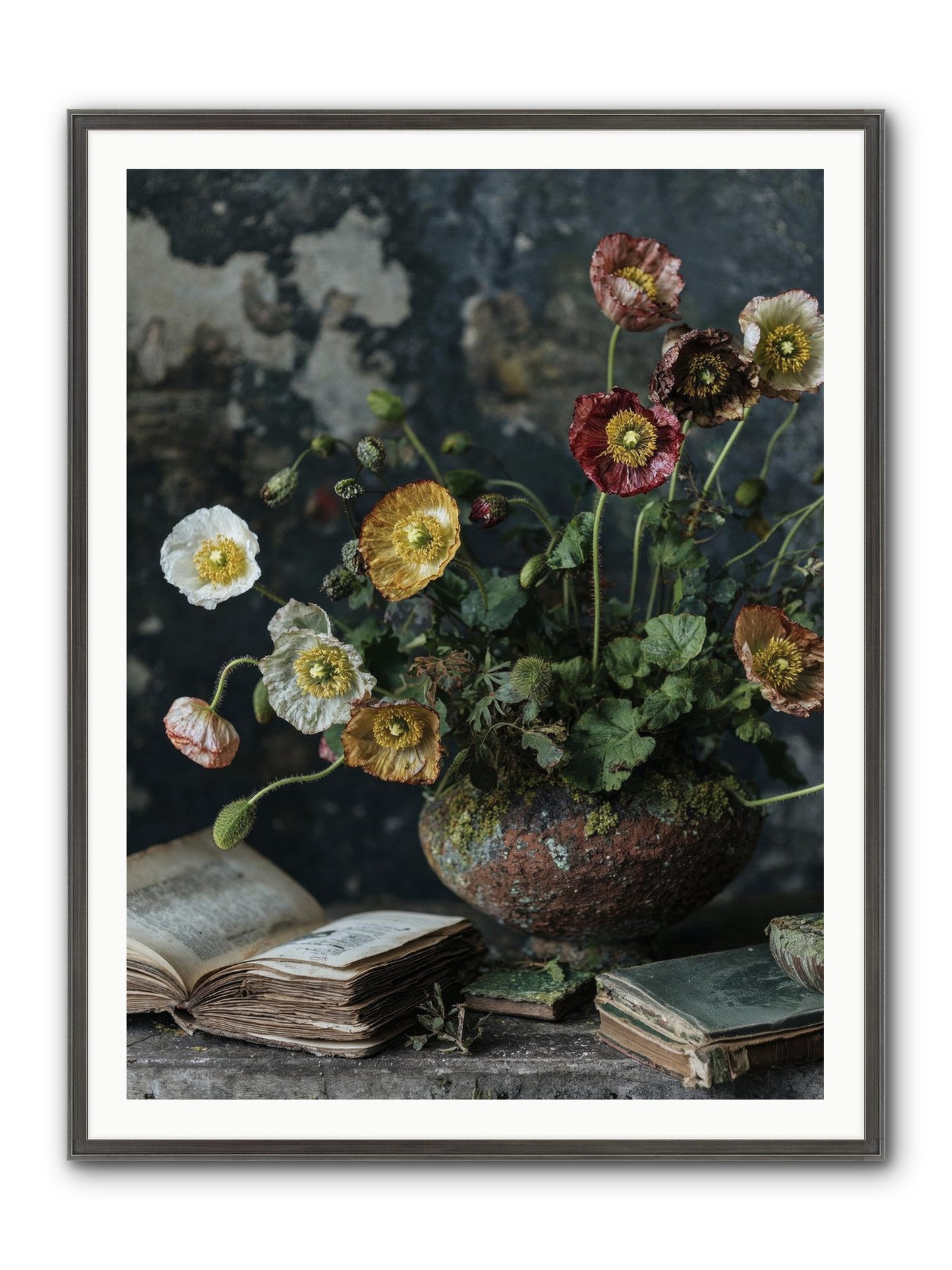 Rivers Edge Framed Print - Slimwoods Black/Silver 36x48