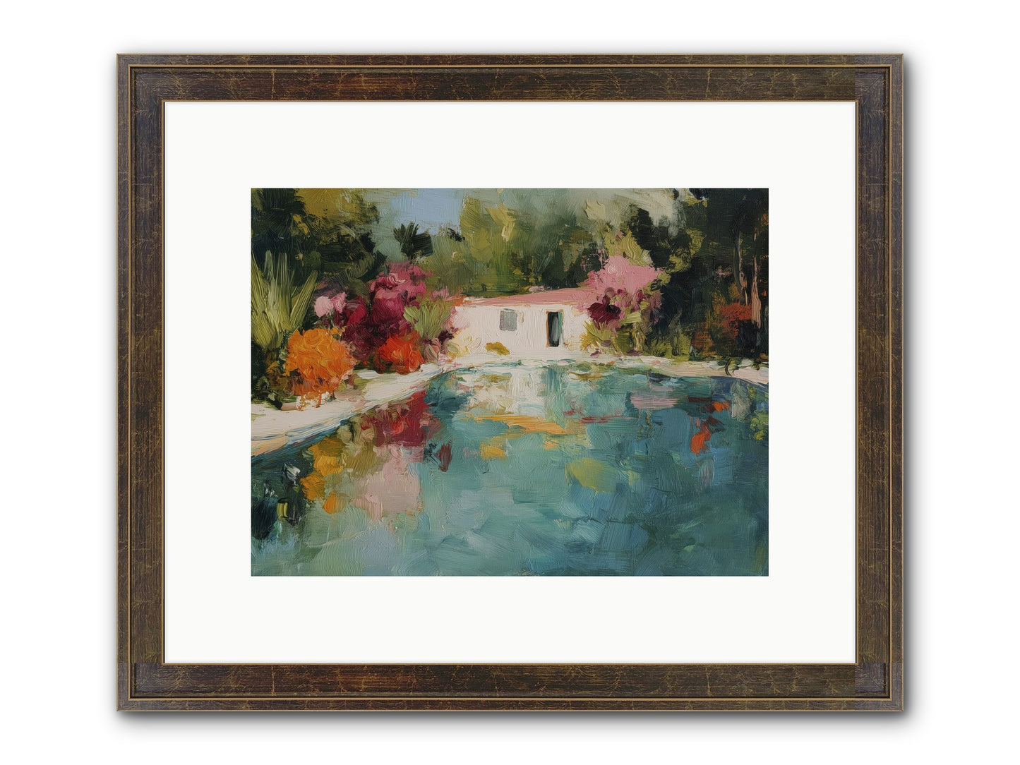 Riviera Relaxation Framed Print - Slimwoods Black/Gold 12x9