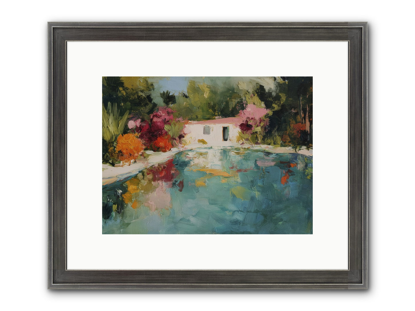Riviera Relaxation Framed Print - Slimwoods Black/Silver 12x9
