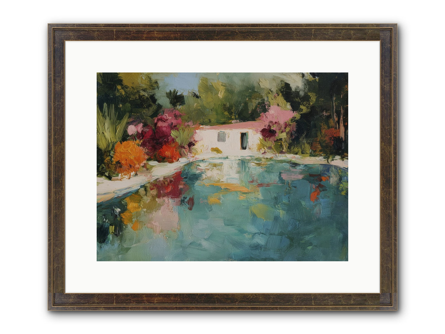 Riviera Relaxation Framed Print - Slimwoods Black/Gold 16x12