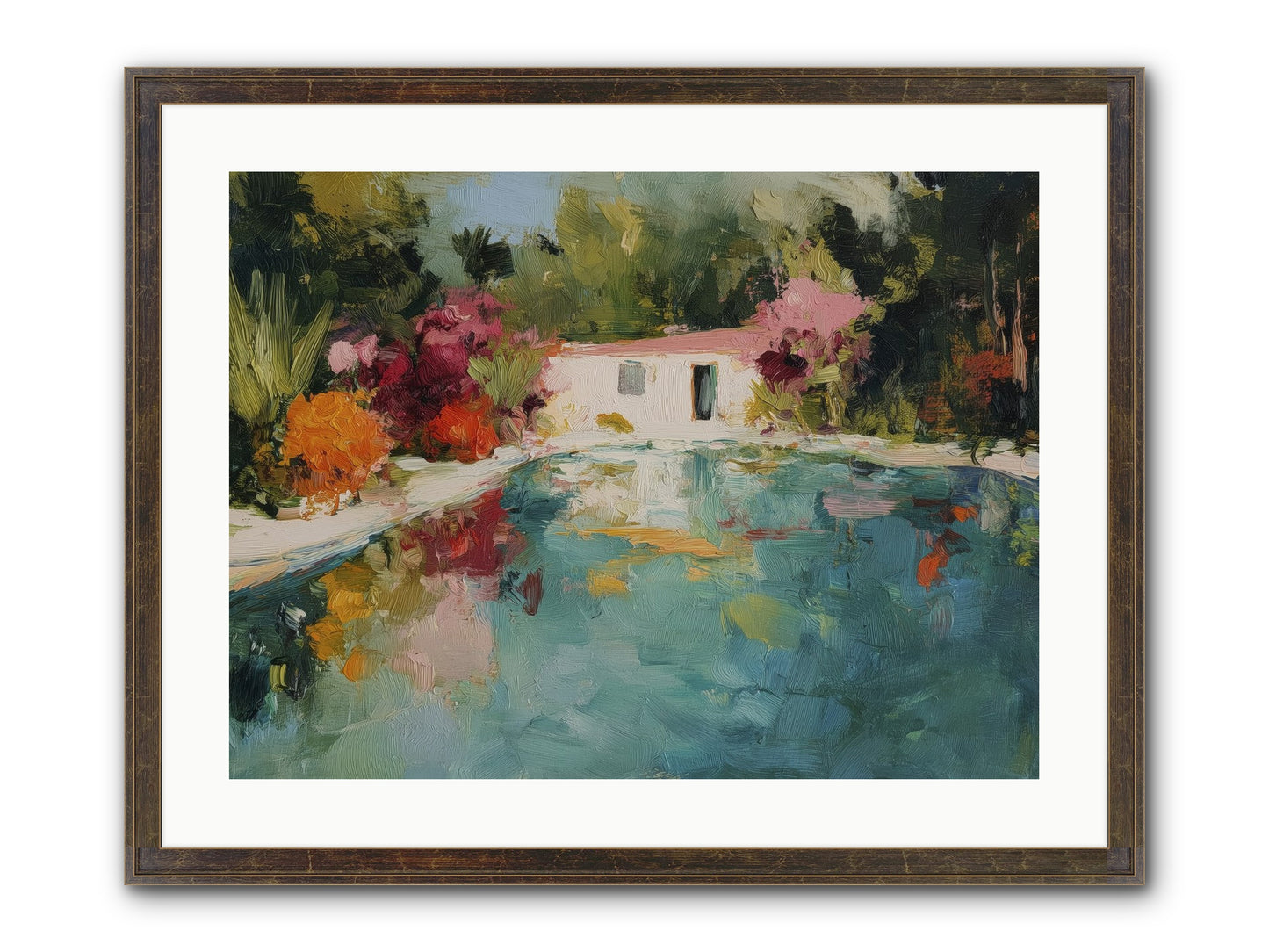 Riviera Relaxation Framed Print - Slimwoods Black/Gold 24x18