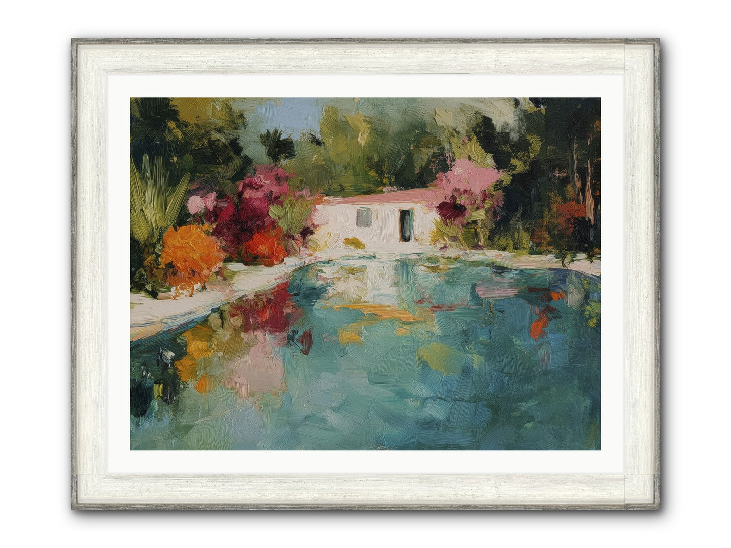 Riviera Relaxation Framed Print - Driftwood White 40x30