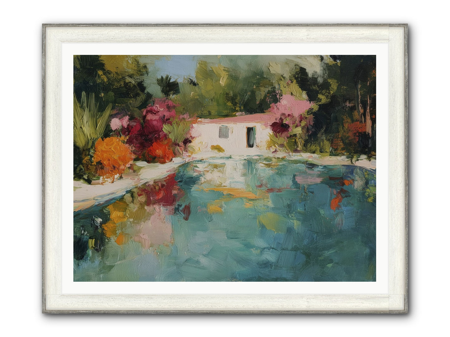 Riviera Relaxation Framed Print - Driftwood White 48x36