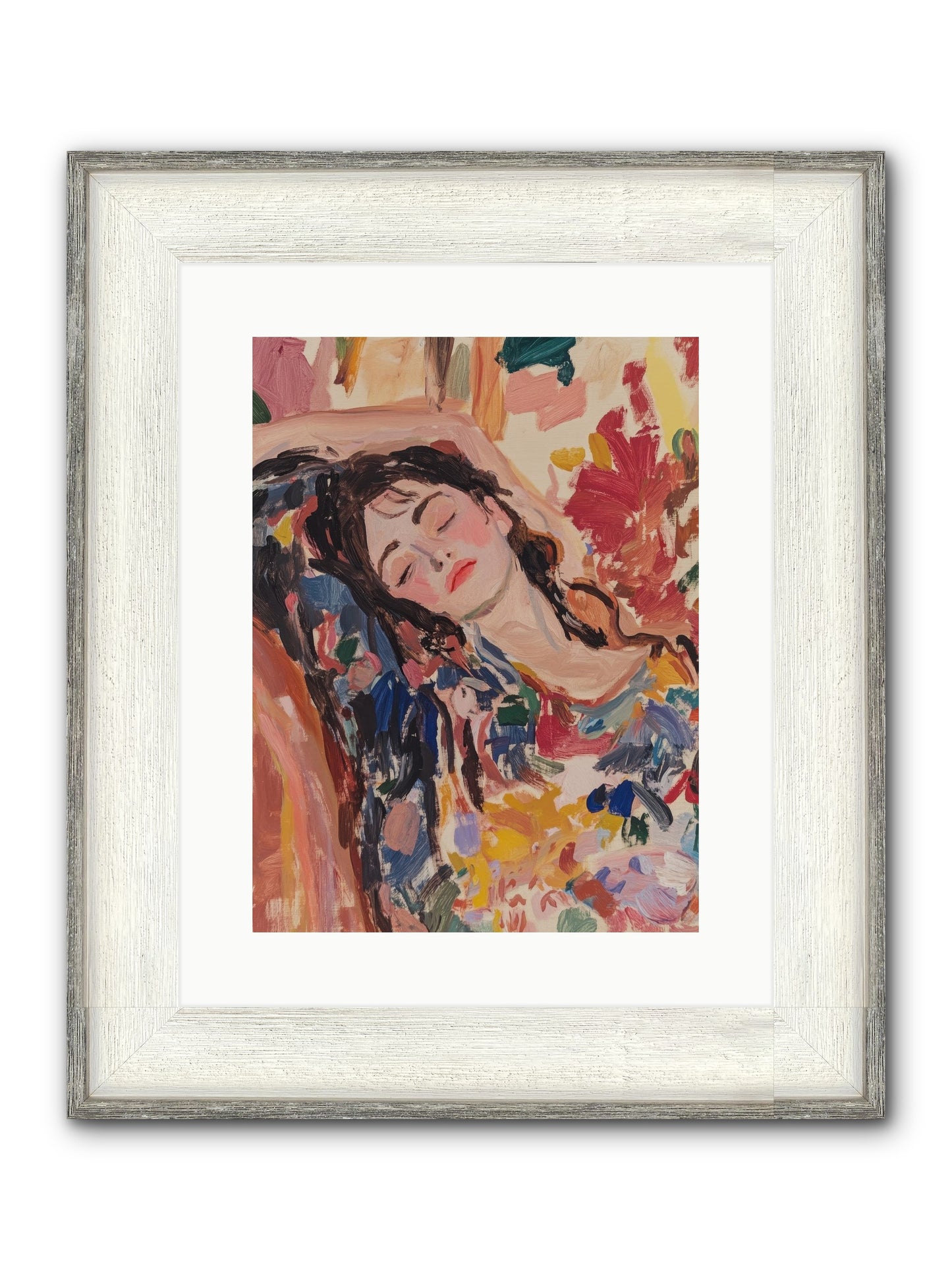 Riviera Reveries Framed Print - Driftwood White 12x16