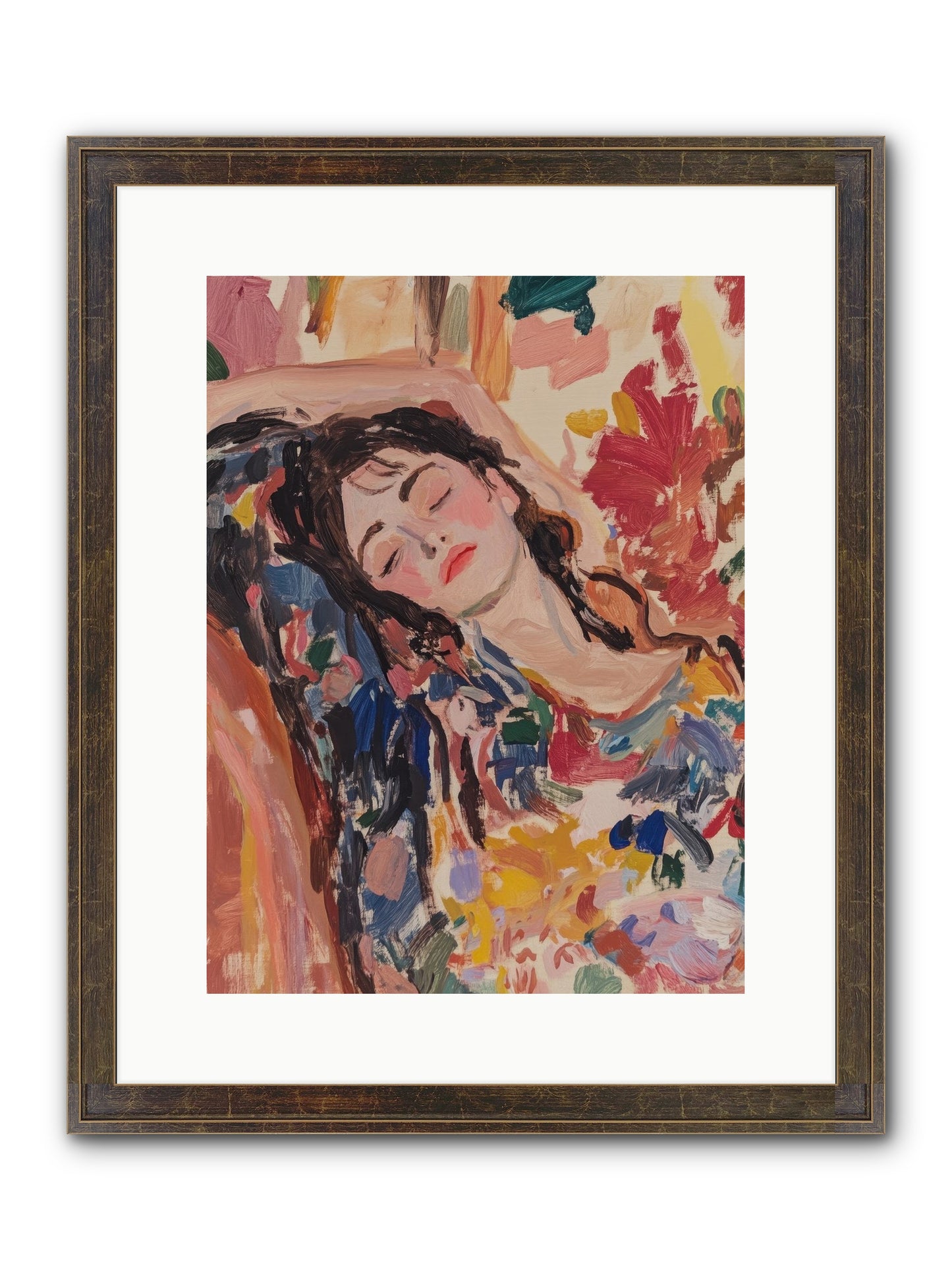 Riviera Reveries Framed Print - Slimwoods Black/Gold 12x16