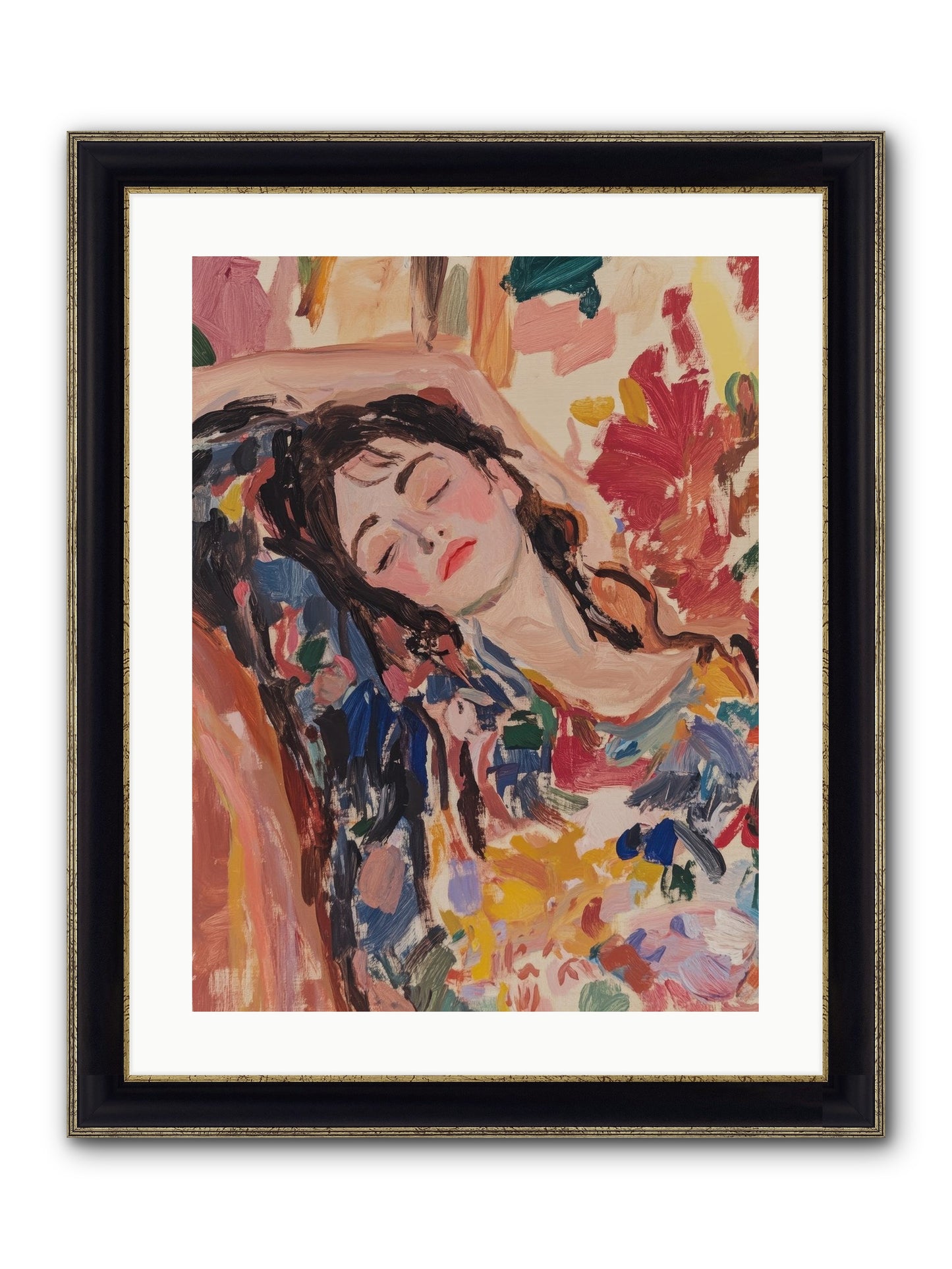 Riviera Reveries Framed Print - Black & Gold 18x24