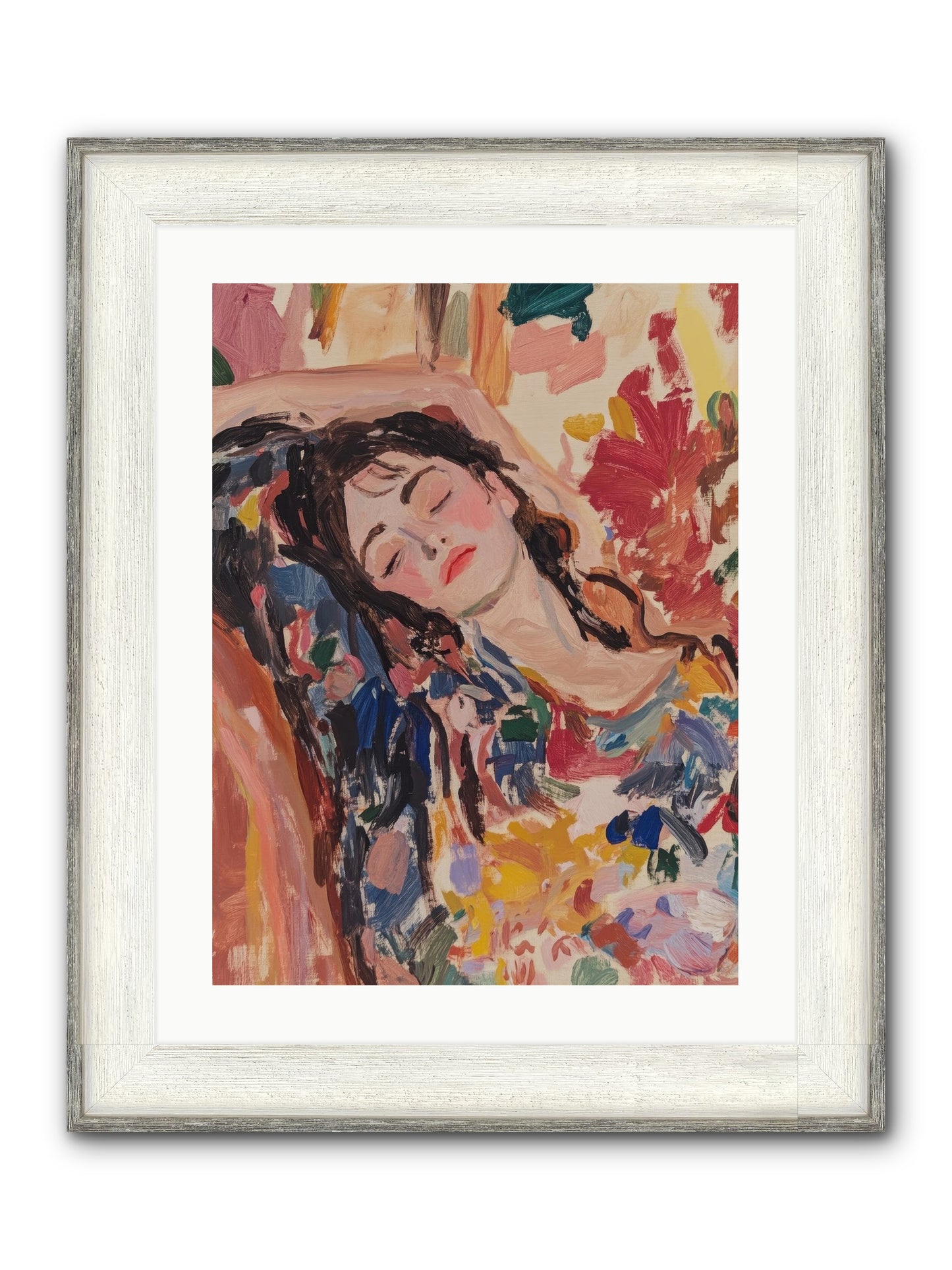 Riviera Reveries Framed Print - Driftwood White 18x24