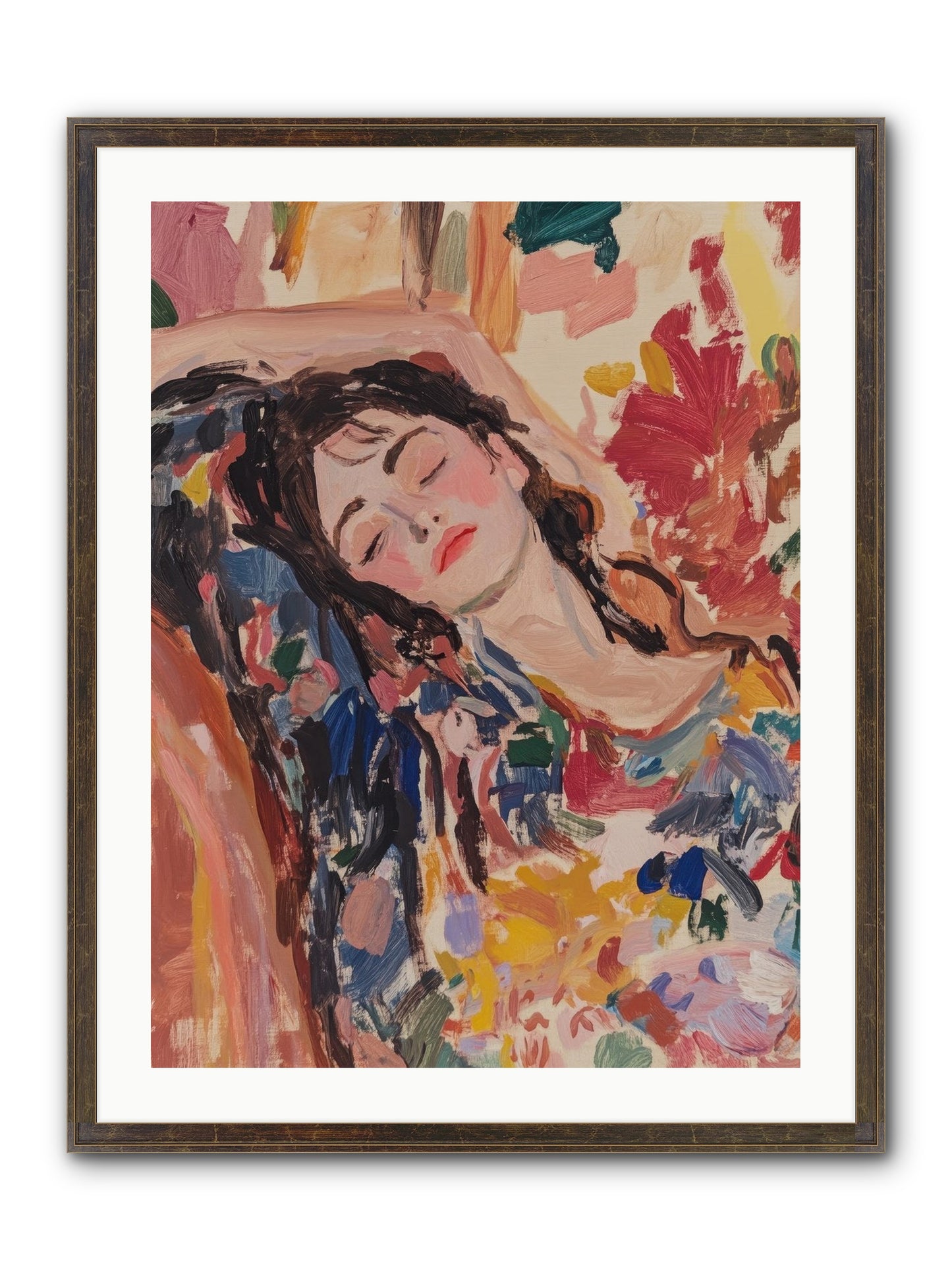 Riviera Reveries Framed Print - Slimwoods Black/Gold 24x32