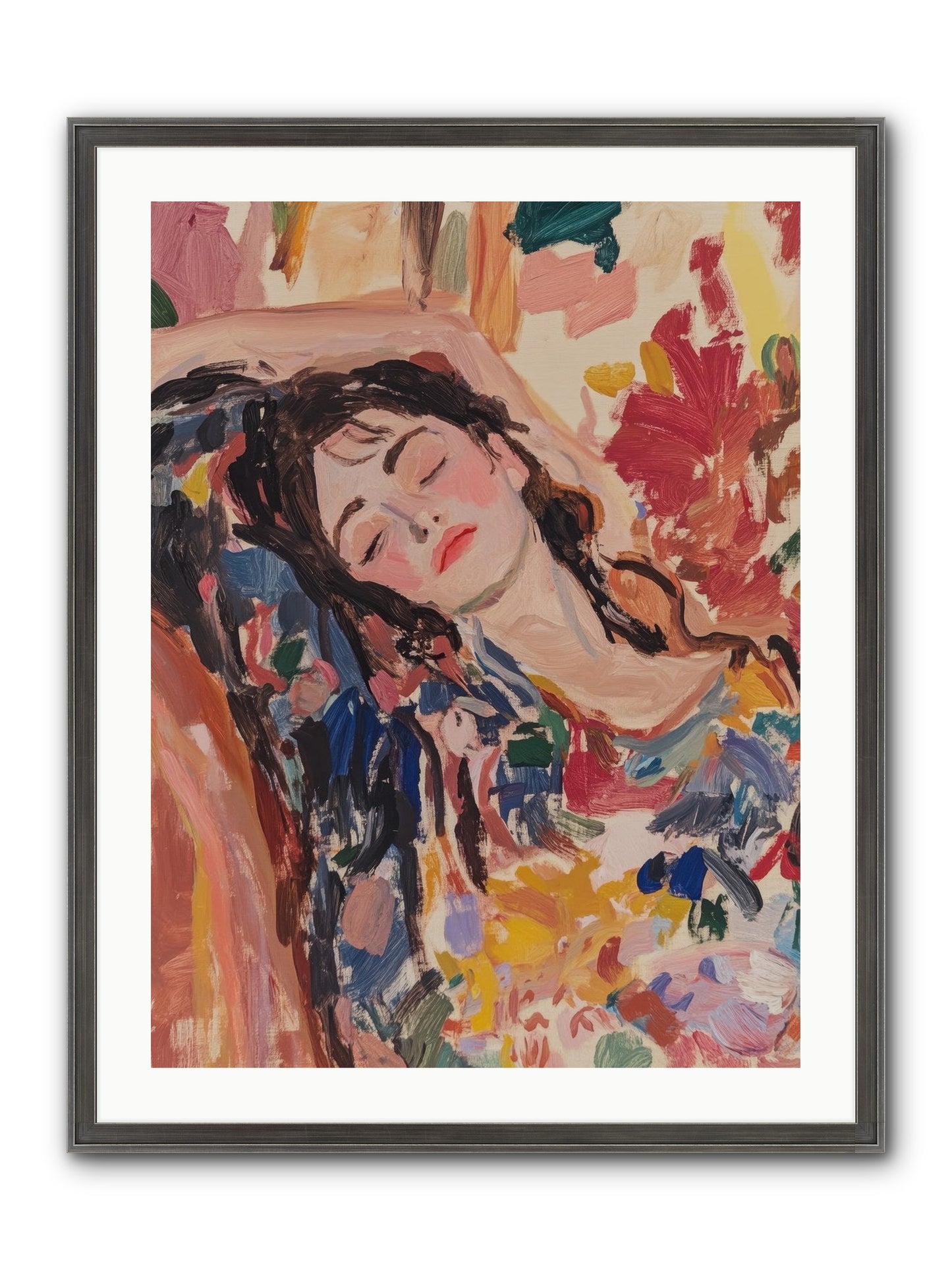 Riviera Reveries Framed Print - Slimwoods Black/Silver 24x32
