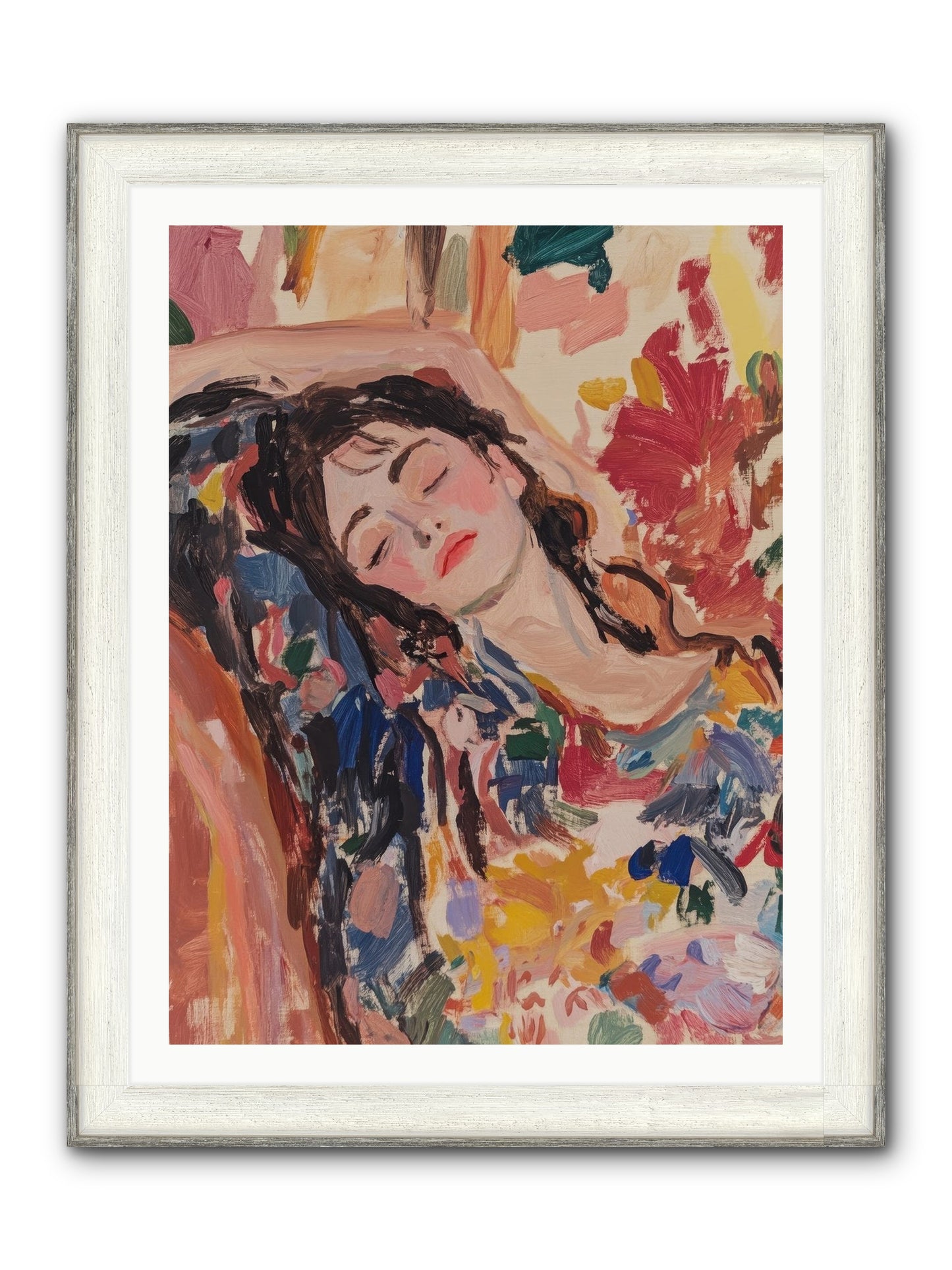 Riviera Reveries Framed Print - Driftwood White 30x40