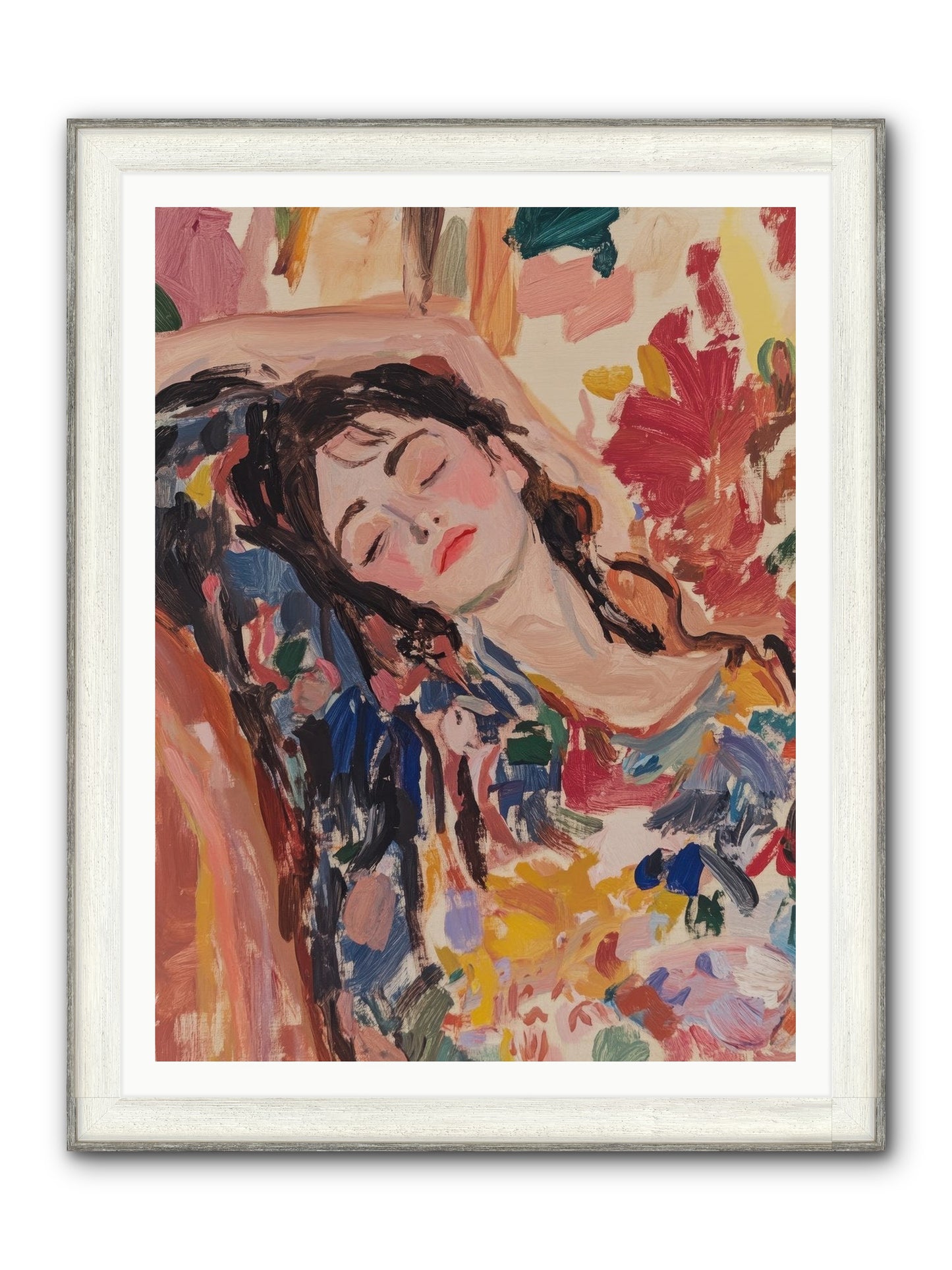 Riviera Reveries Framed Print - Driftwood White 36x48
