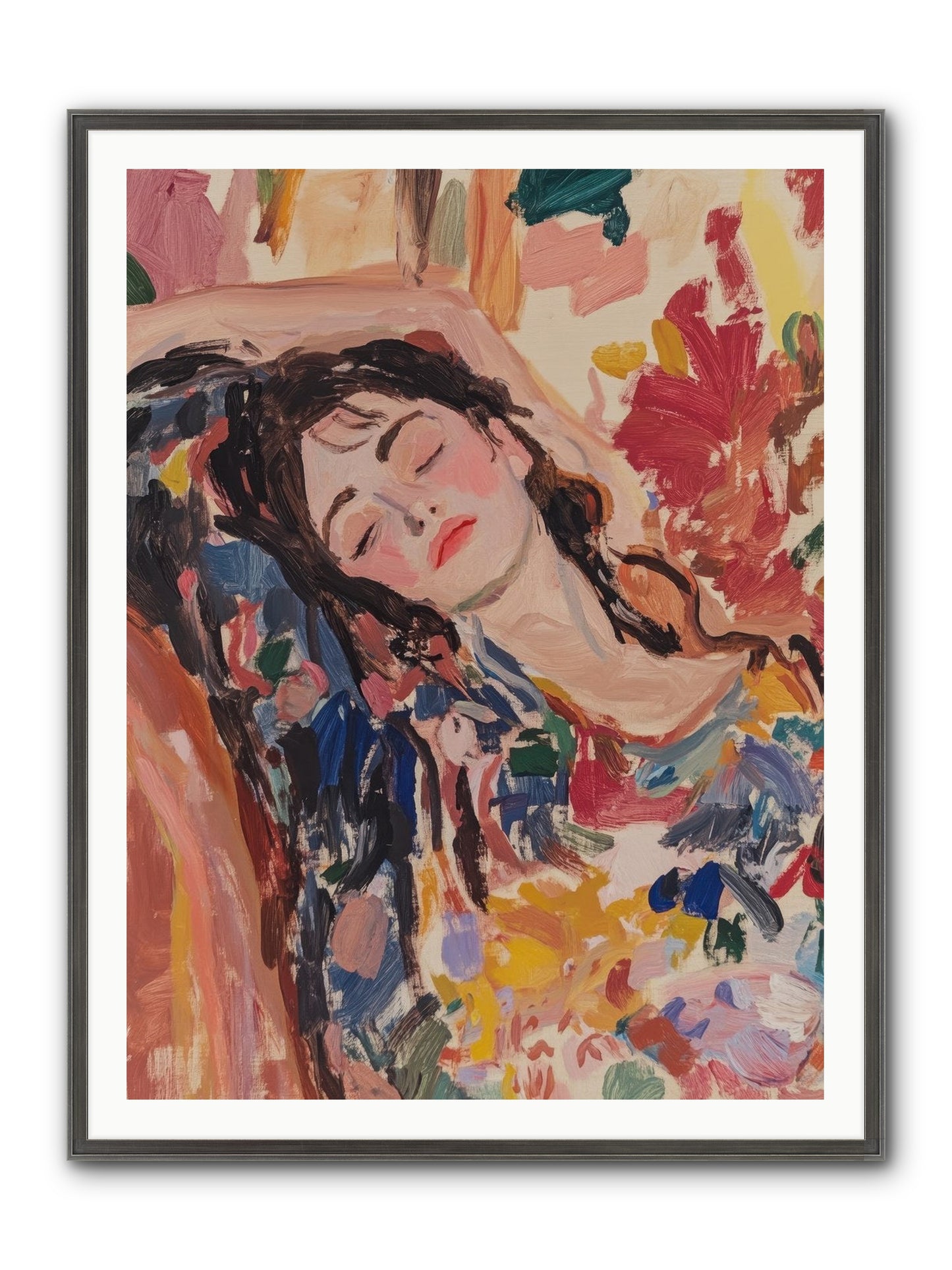 Riviera Reveries Framed Print - Slimwoods Black/Silver 36x48