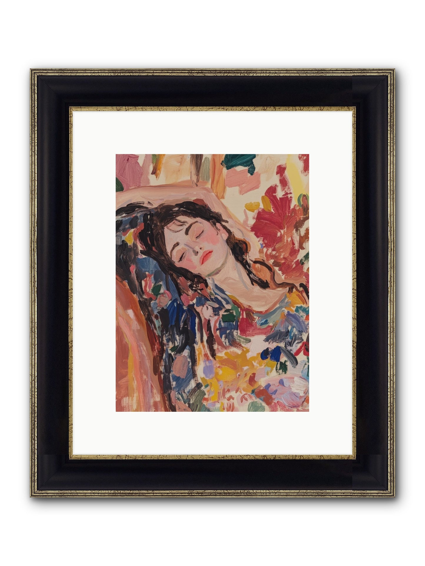 Riviera Reveries Framed Print - Black & Gold 9x12
