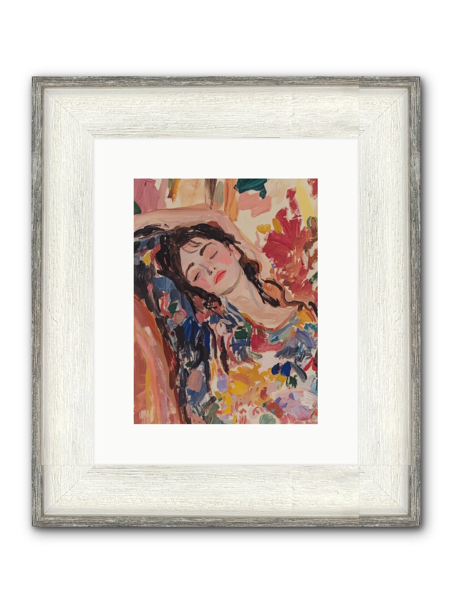 Riviera Reveries Framed Print - Driftwood White 9x12