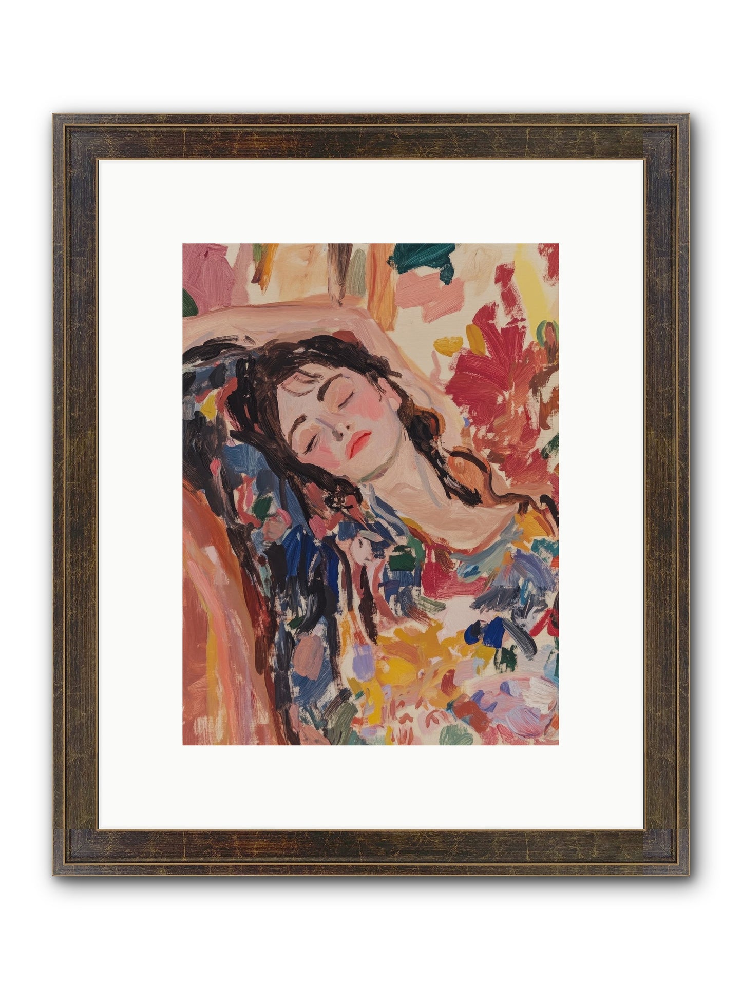 Riviera Reveries Framed Print - Slimwoods Black/Gold 9x12