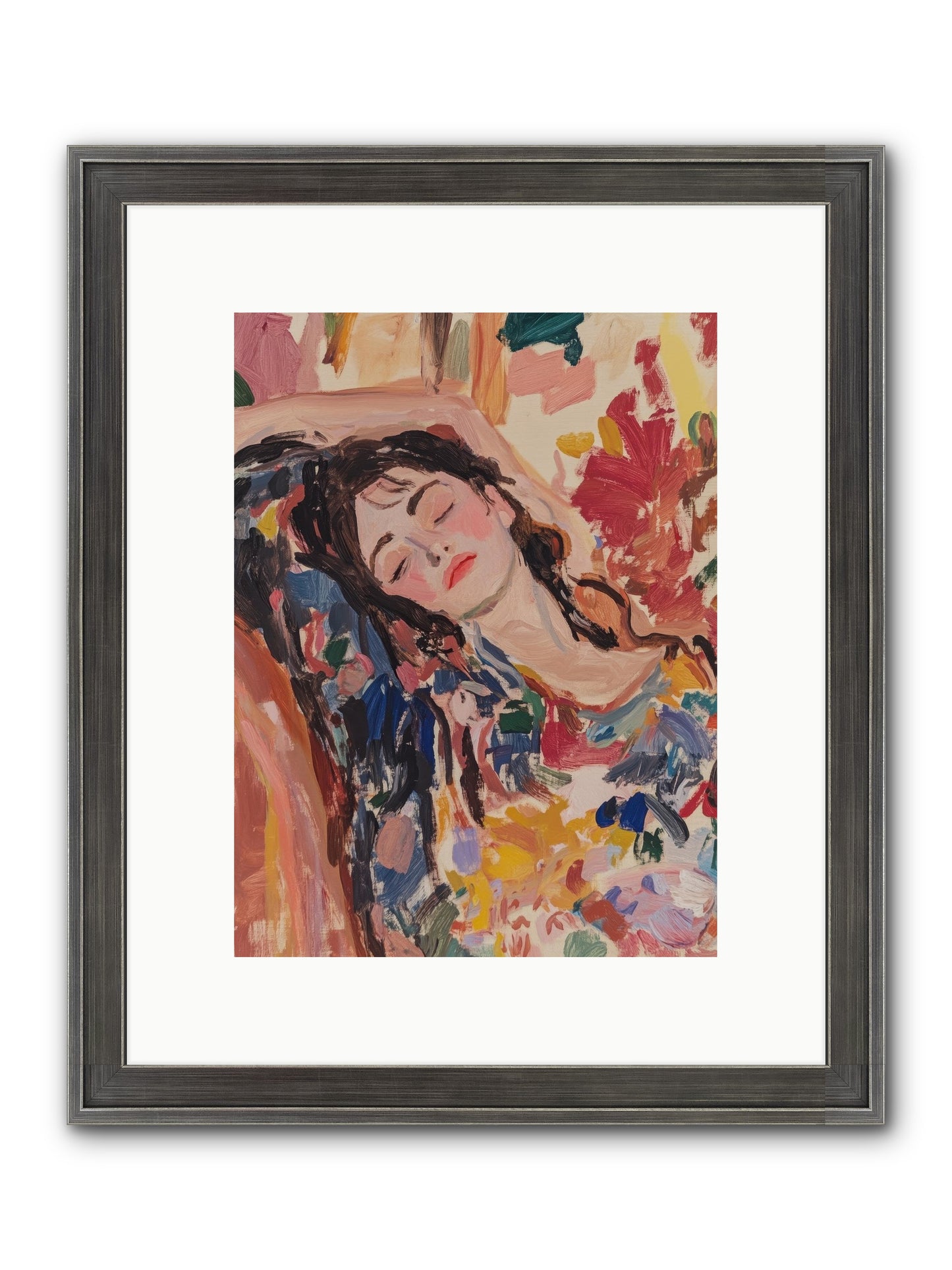 Riviera Reveries Framed Print - Slimwoods Black/Silver 9x12