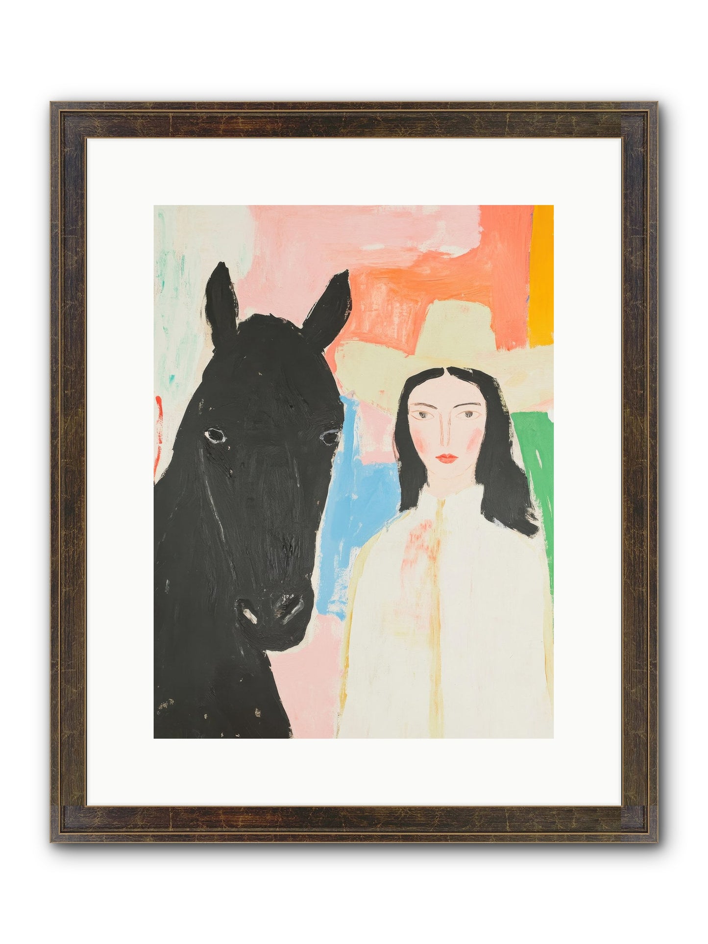 Rodeo Heart Framed Print - Slimwoods Black/Gold 12x16