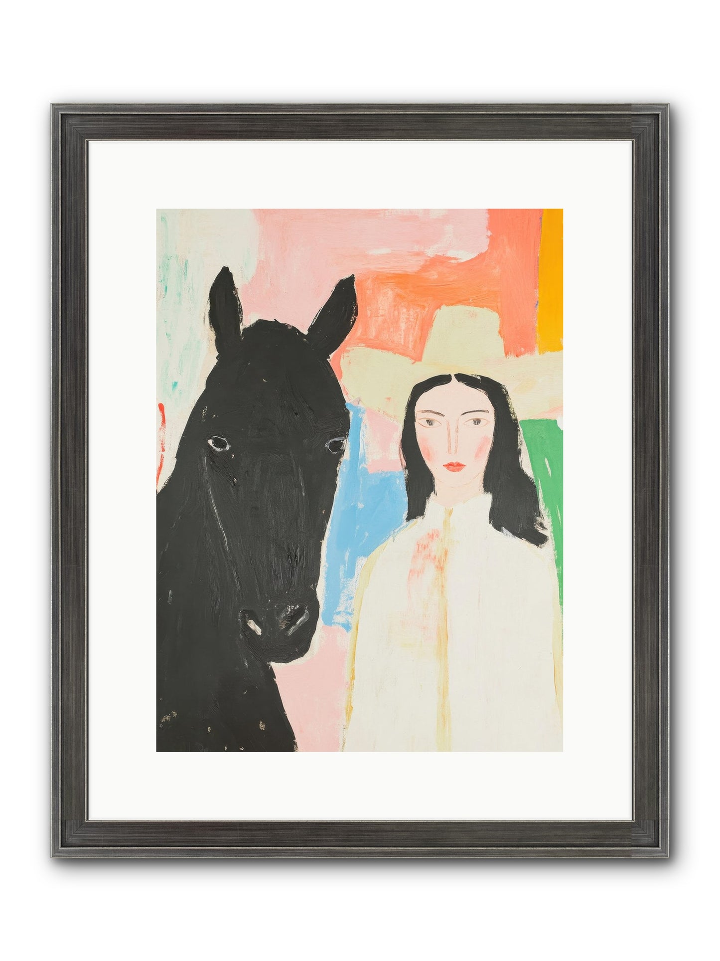 Rodeo Heart Framed Print - Slimwoods Black/Silver 12x16