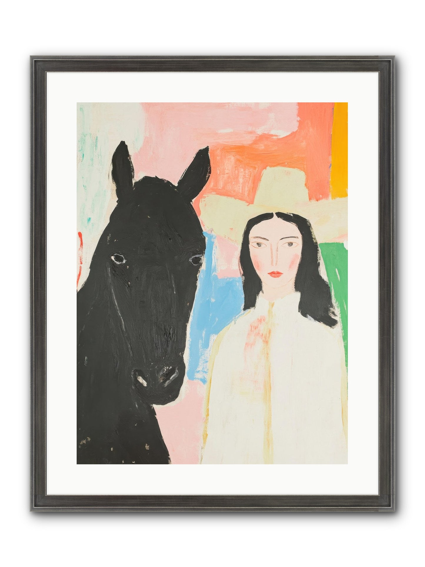 Rodeo Heart Framed Print - Slimwoods Black/Silver 18x24