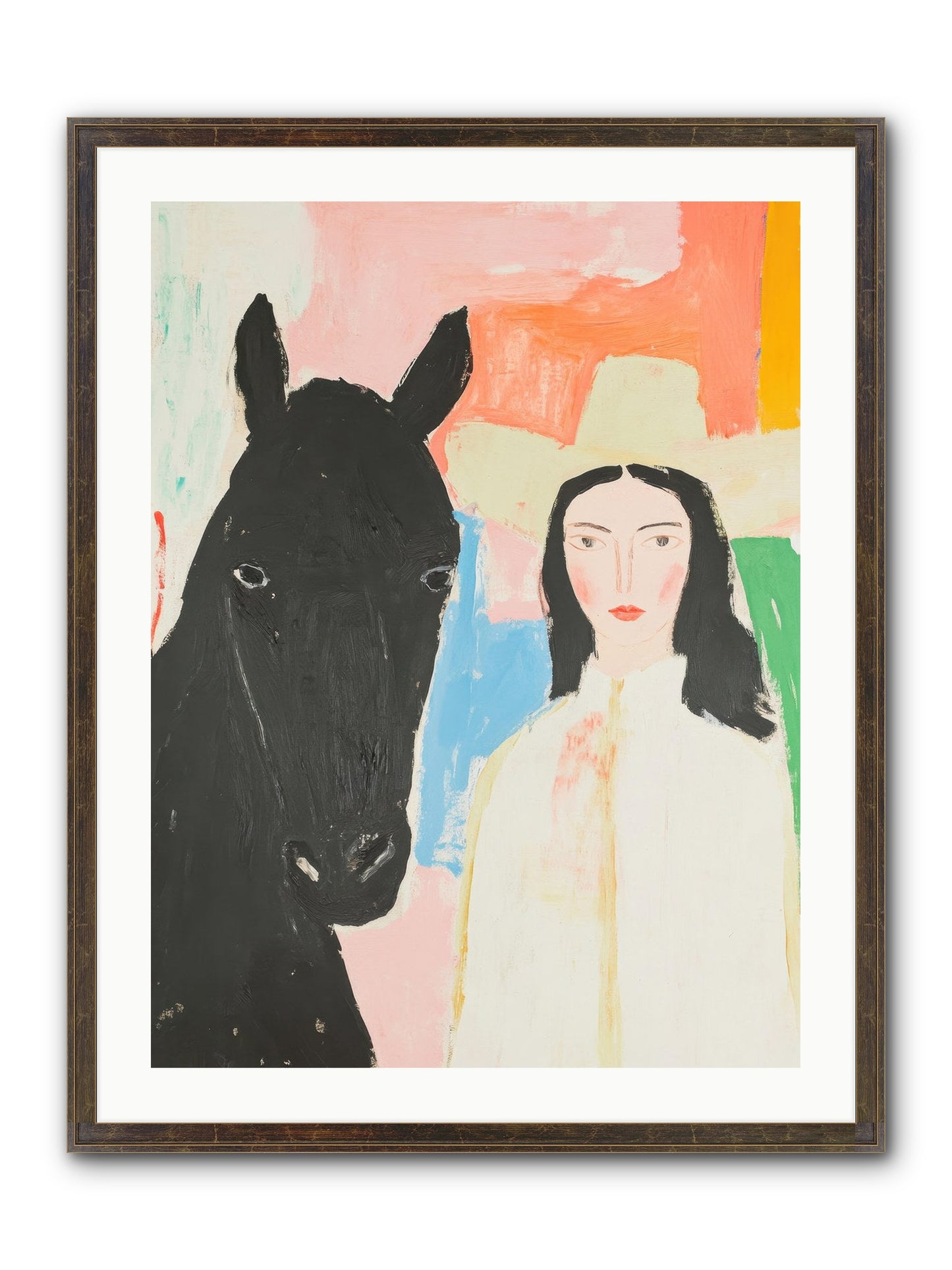 Rodeo Heart Framed Print - Slimwoods Black/Gold 24x32