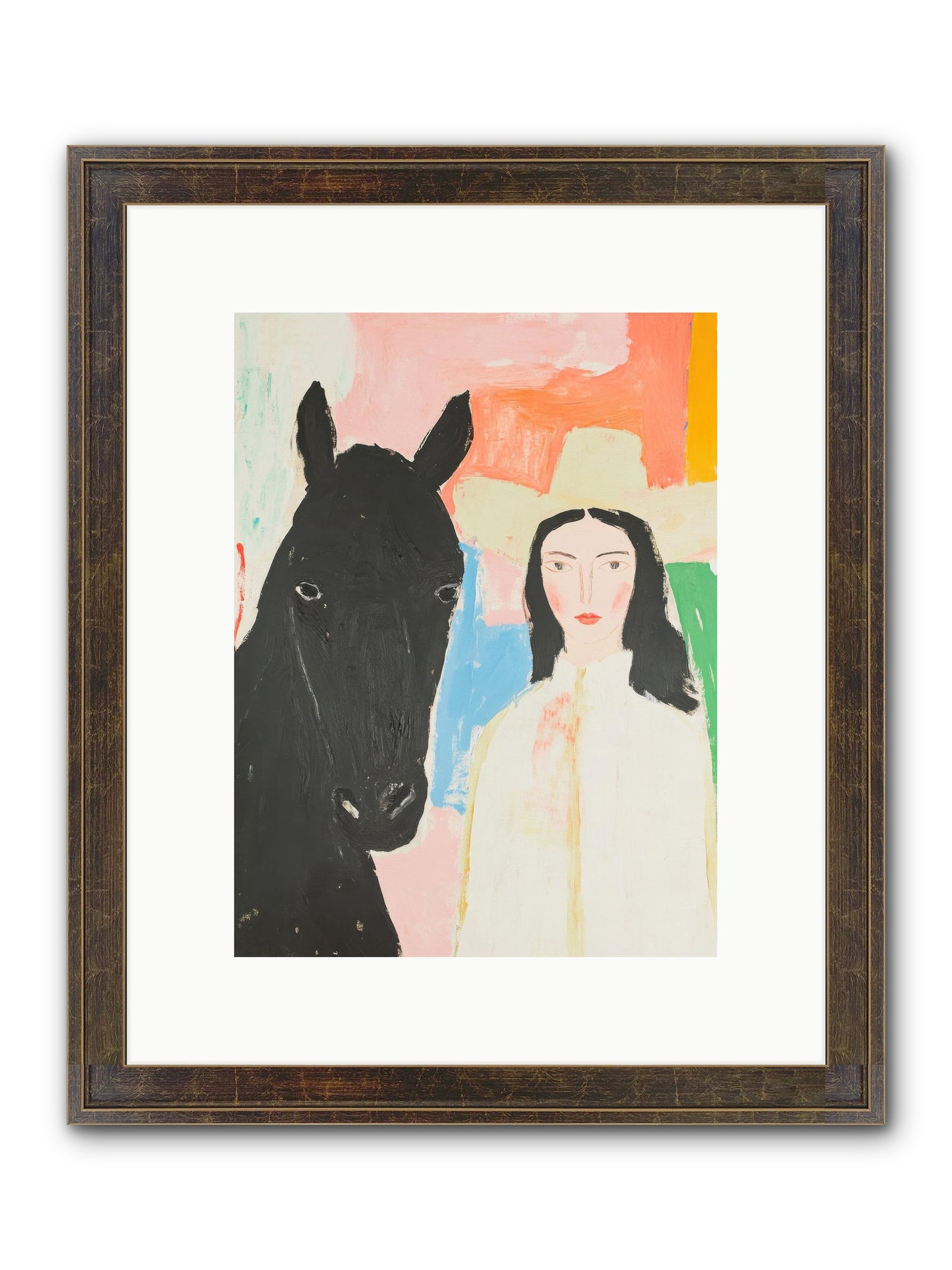Rodeo Heart Framed Print - Slimwoods Black/Gold 9x12