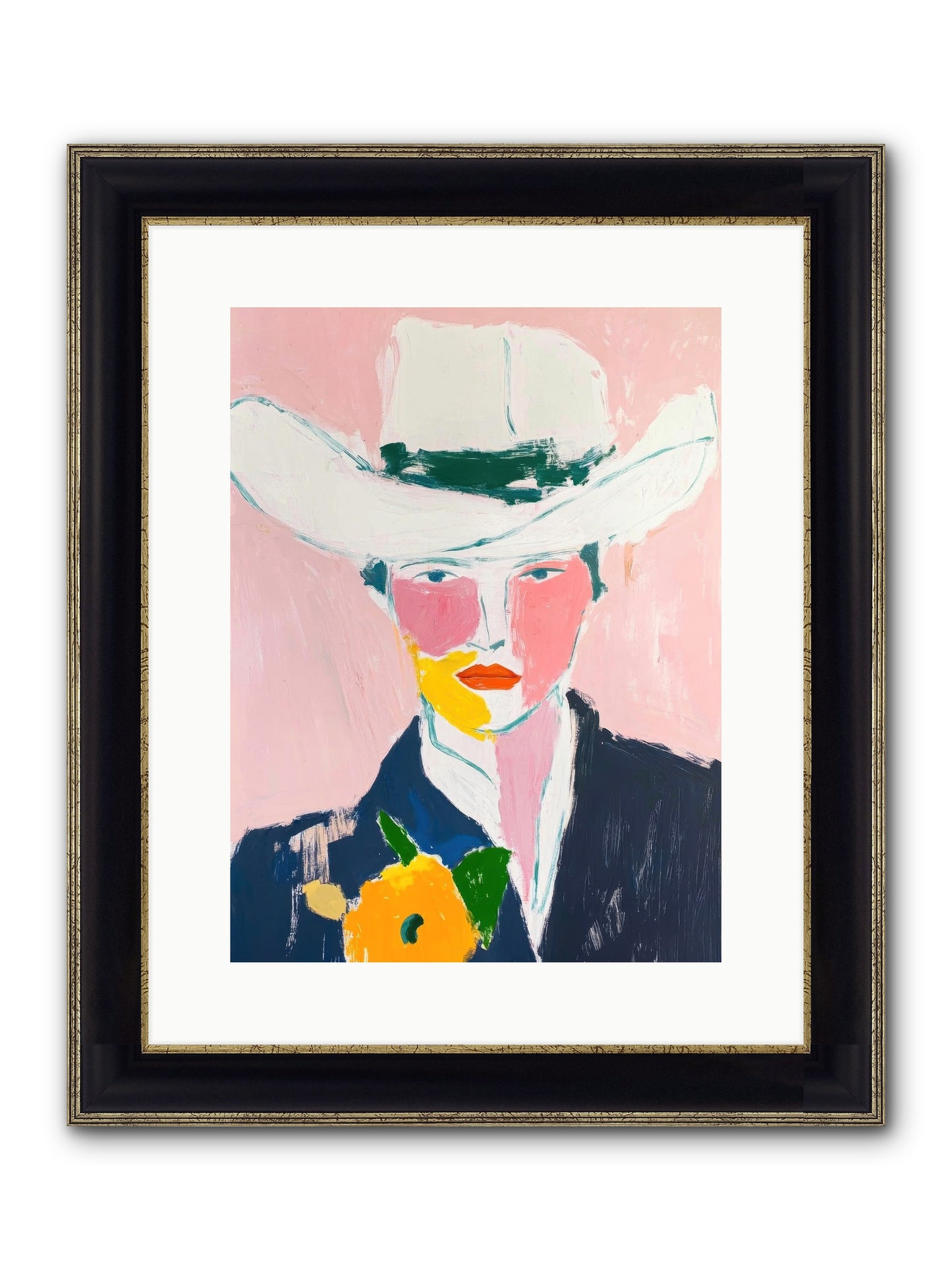 Rodeo Roots Framed Print - Black & Gold 12x16