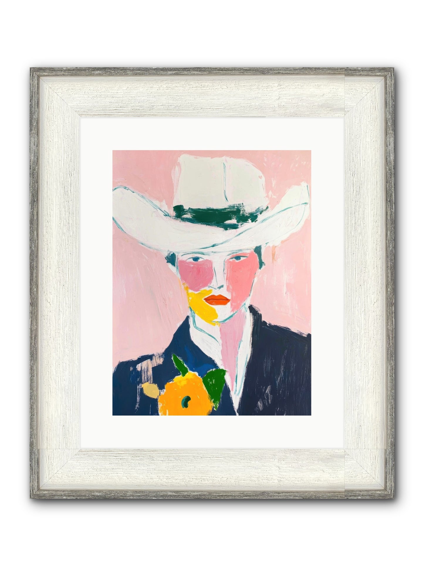 Rodeo Roots Framed Print - Driftwood White 12x16