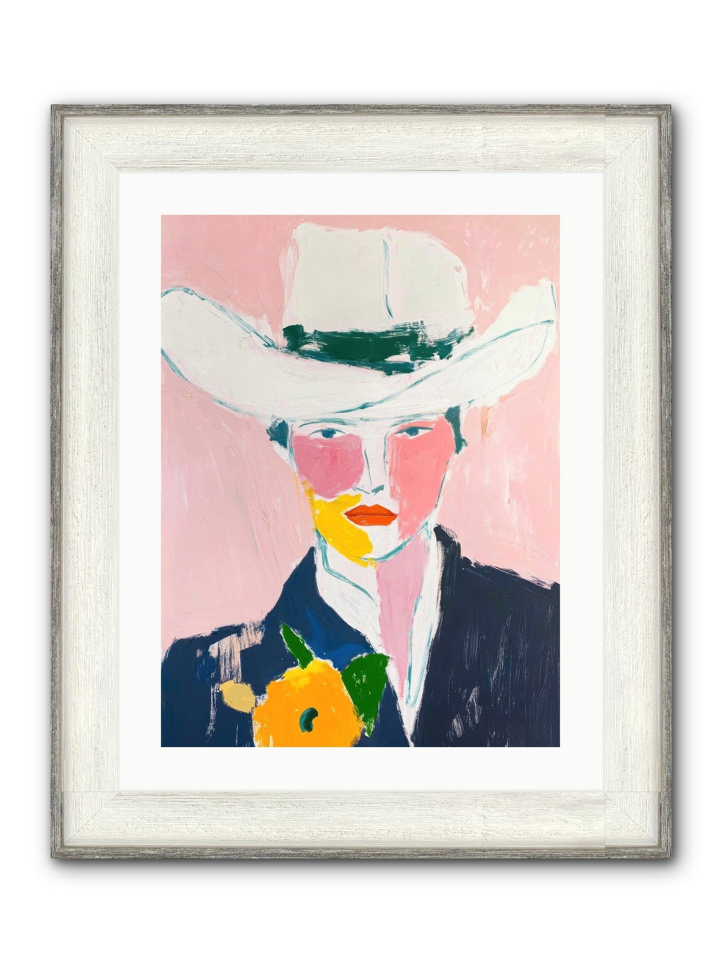 Rodeo Roots Framed Print - Driftwood White 18x24