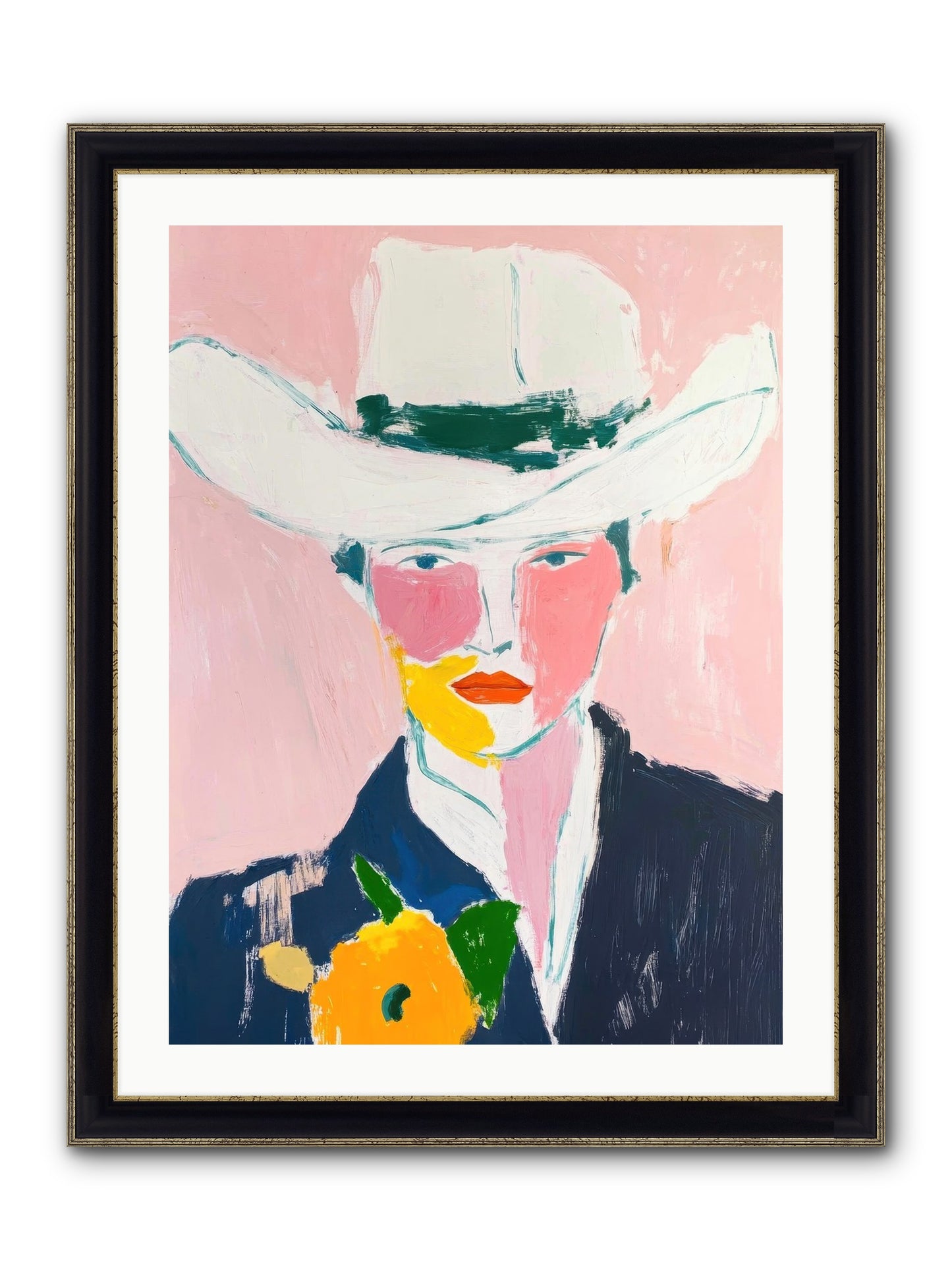 Rodeo Roots Framed Print - Black & Gold 24x32