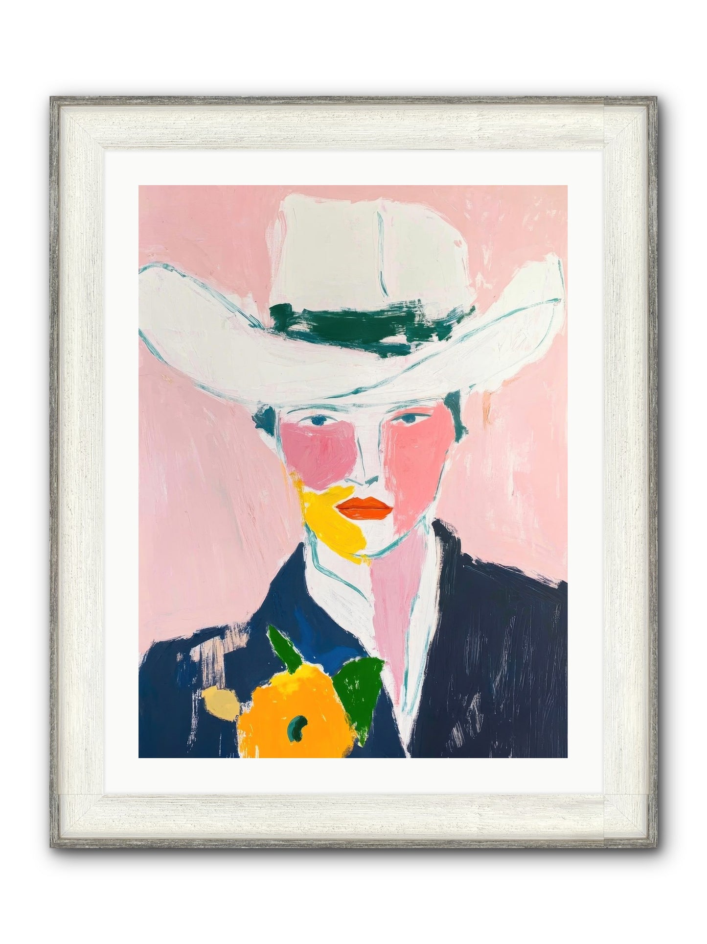 Rodeo Roots Framed Print - Driftwood White 24x32