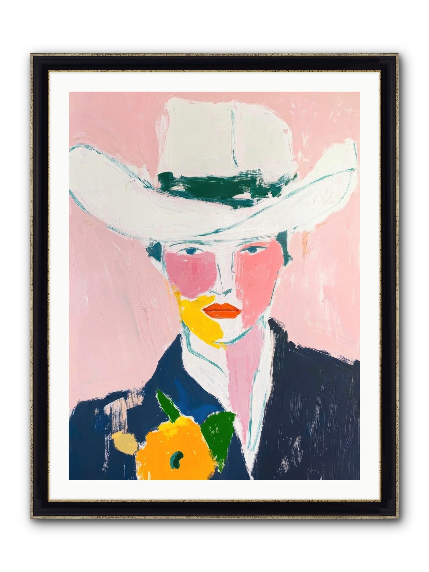 Rodeo Roots Framed Print - Black & Gold 30x40