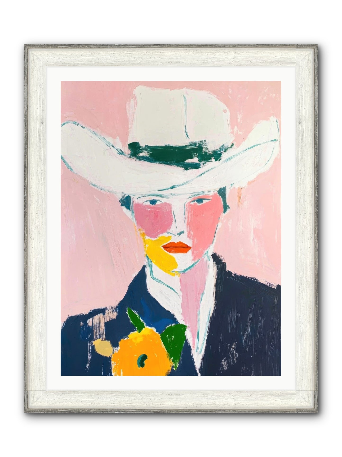 Rodeo Roots Framed Print - Driftwood White 30x40